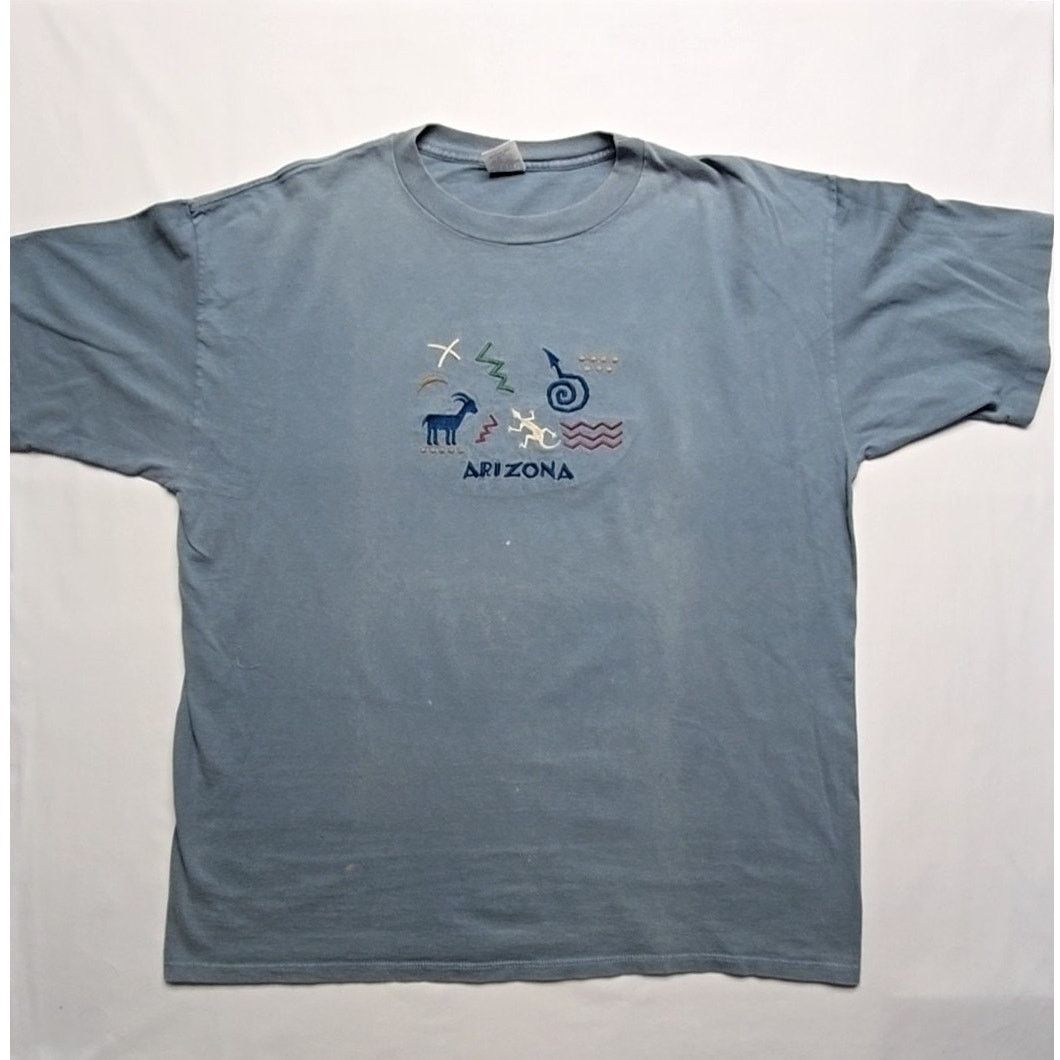 Vintage Vintage Arizona Shirt XXL Blue Southwestern Desert Tee 90s Size US XL / EU 56 / 4 - 1 Thumbnail