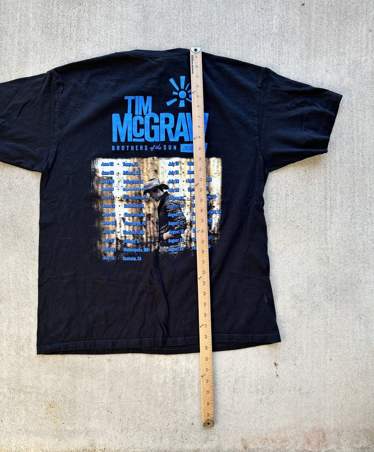Anvil × Band Tees Tim McGraw Concert Tee Short Men Size Xl 2012 Band Tour Size US XL / EU 56 / 4 - 6 Thumbnail