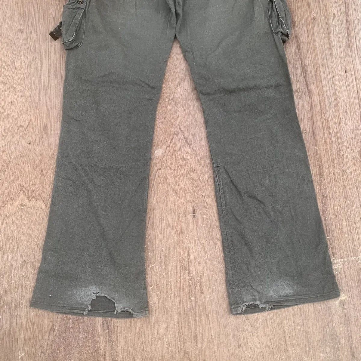 Japanese Brand RARE ‼️DOUBLE KNEE TROUSERS SEMATIC DESIGN CARGO FADED PANTS Size US 31 - 10 Thumbnail
