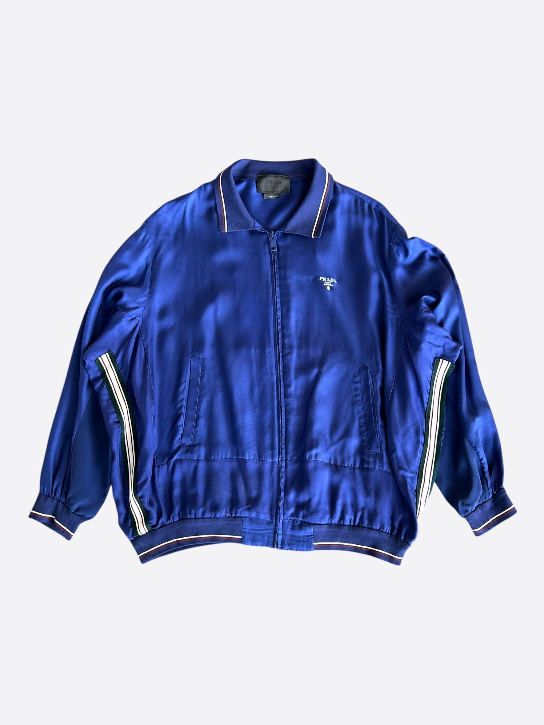 Prada Prada Blue & White Logo Track Jacket Size US XXL / EU 58 / 5 - 1 Thumbnail