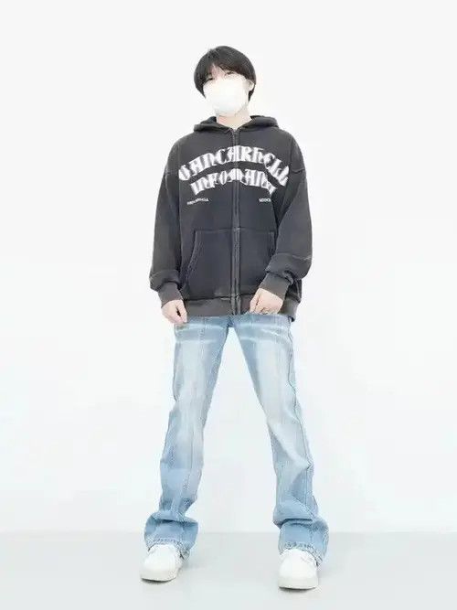 Japanese Brand Hoodie Grunge Emo Zip Up Graphic Hoodies Size US L / EU 52-54 / 3 - 2 Thumbnail