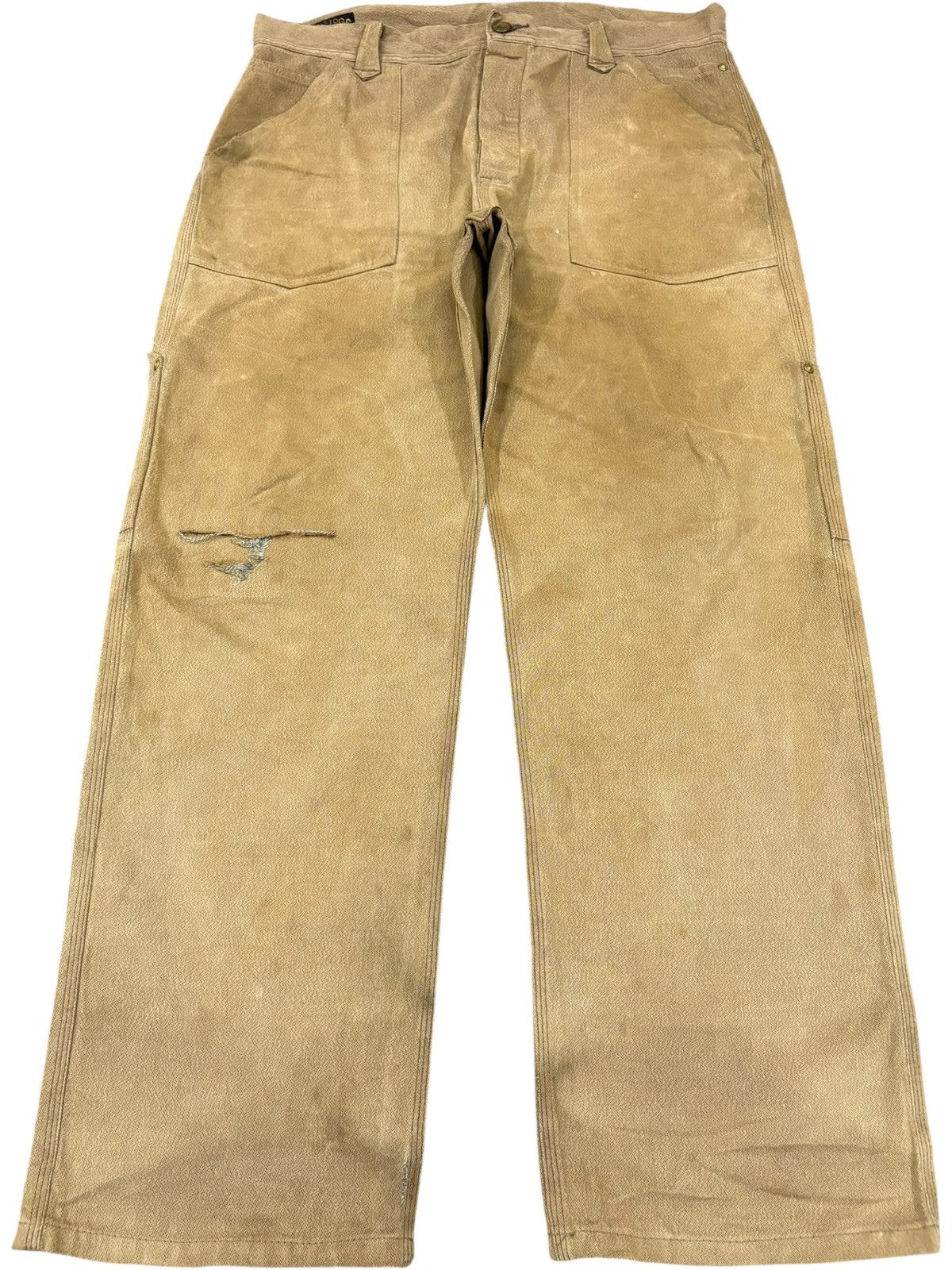 Japanese Brand Vintage Japanese Brand Buckle Back Carpenter Baggy Jeans Size US 34 / EU 50 - 1 Thumbnail