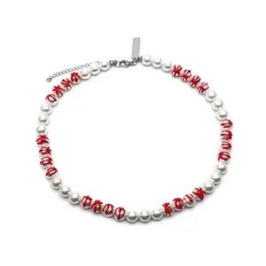 Designer × Vintage Retro bloodthirsty pearl necklace Size ONE SIZE - 1 Thumbnail