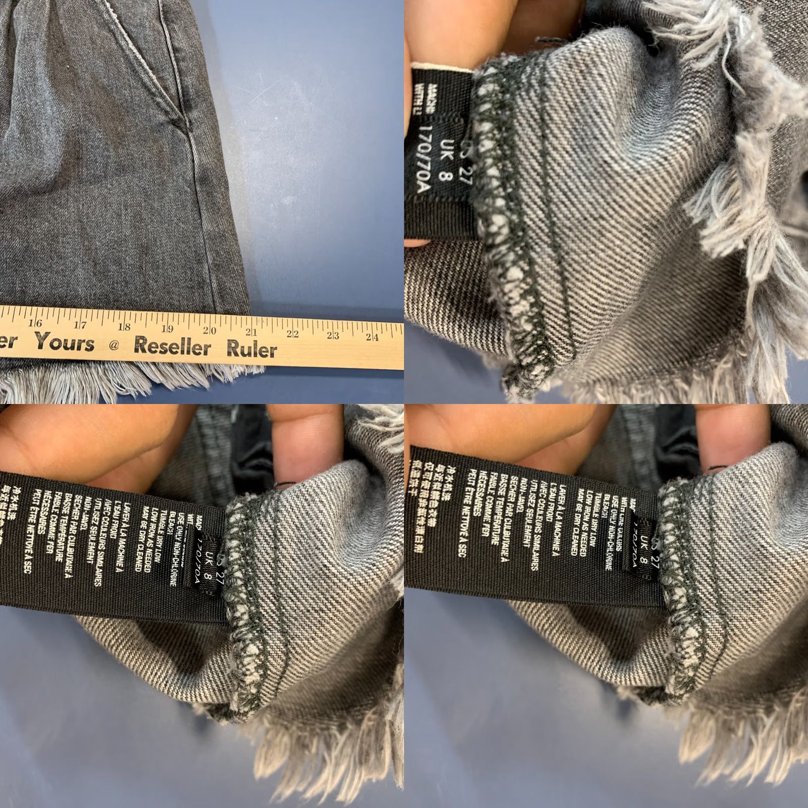 Free People Free People Denim Mini Skirt Womens Size 27 Gray Sidecar Pleat Size 27" / US 4 / IT 40 - 10 Thumbnail