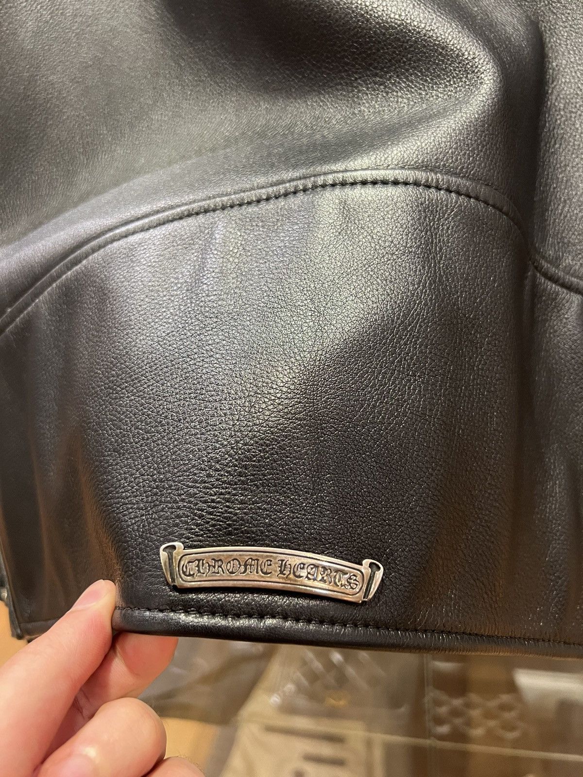 Chrome Hearts Chrome Hearts Leather JJ Dean Moto Jacket Hermes Silk Liner Size US L / EU 52-54 / 3 - 12 Thumbnail