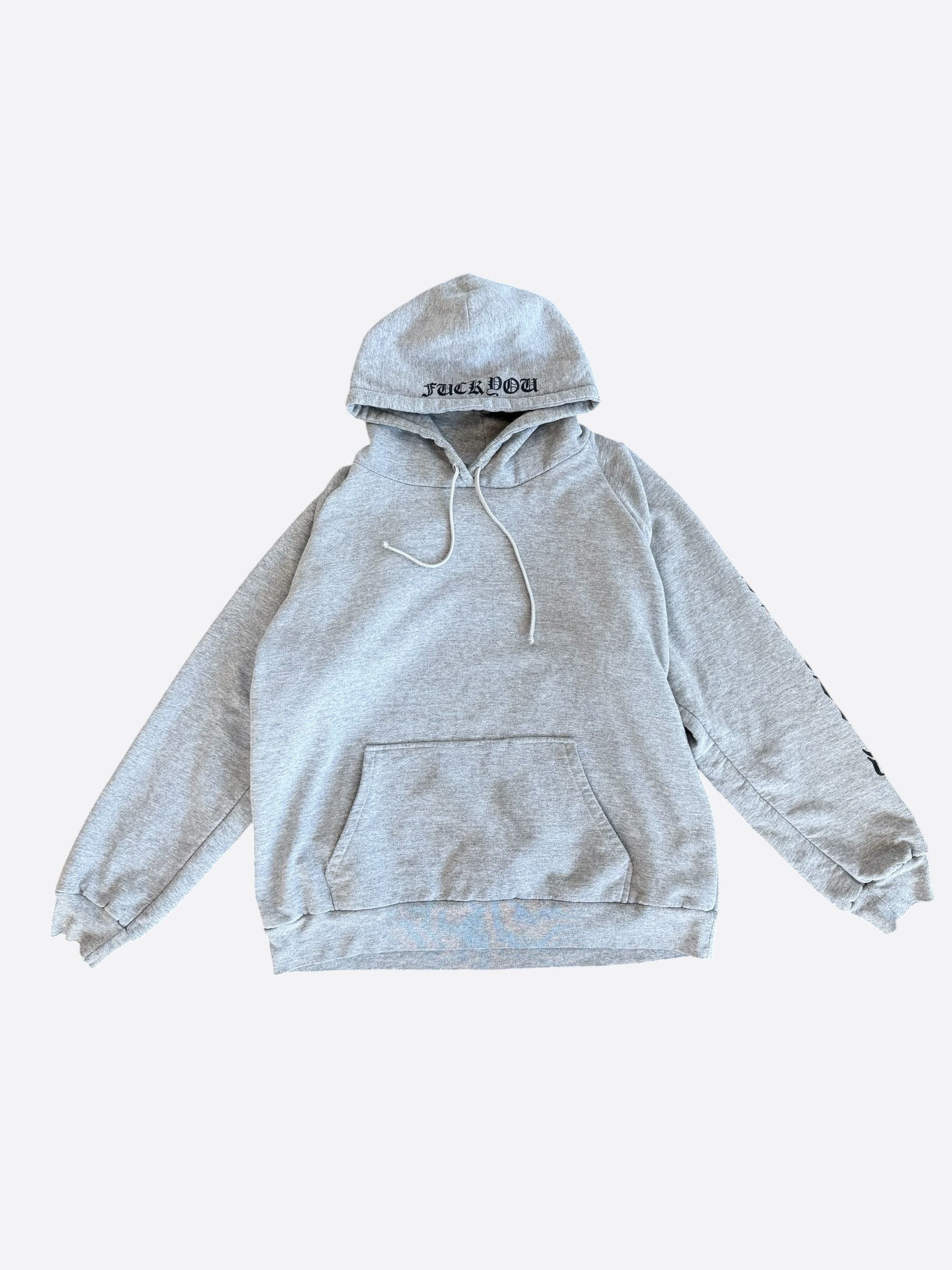 Chrome Hearts Chrome Hearts Grey & Black Horseshoe Logo Thermal Hoodie Size US M / EU 48-50 / 2 - 2 Thumbnail