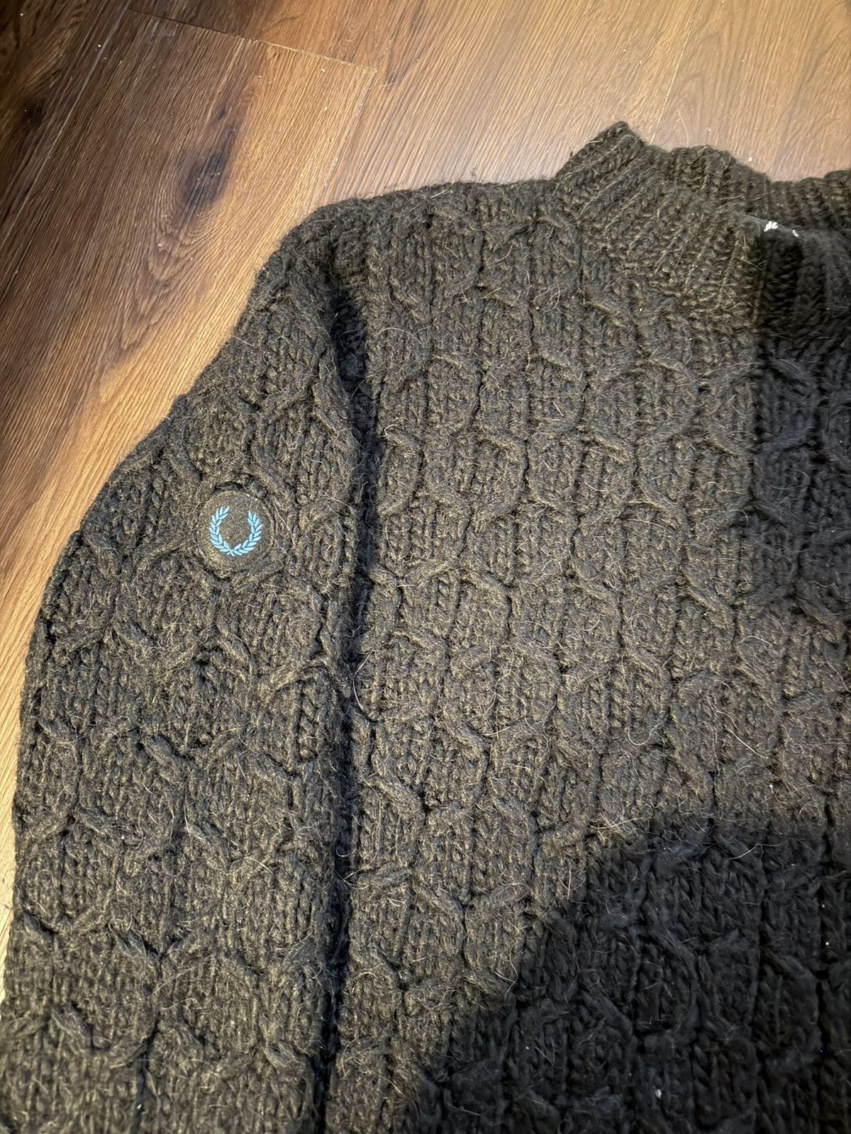 Fred Perry × Raf Simons RAF SIMONS x Fred Perry Black Wool Knit Sweater Size L Size US L / EU 52-54 / 3 - 5 Thumbnail