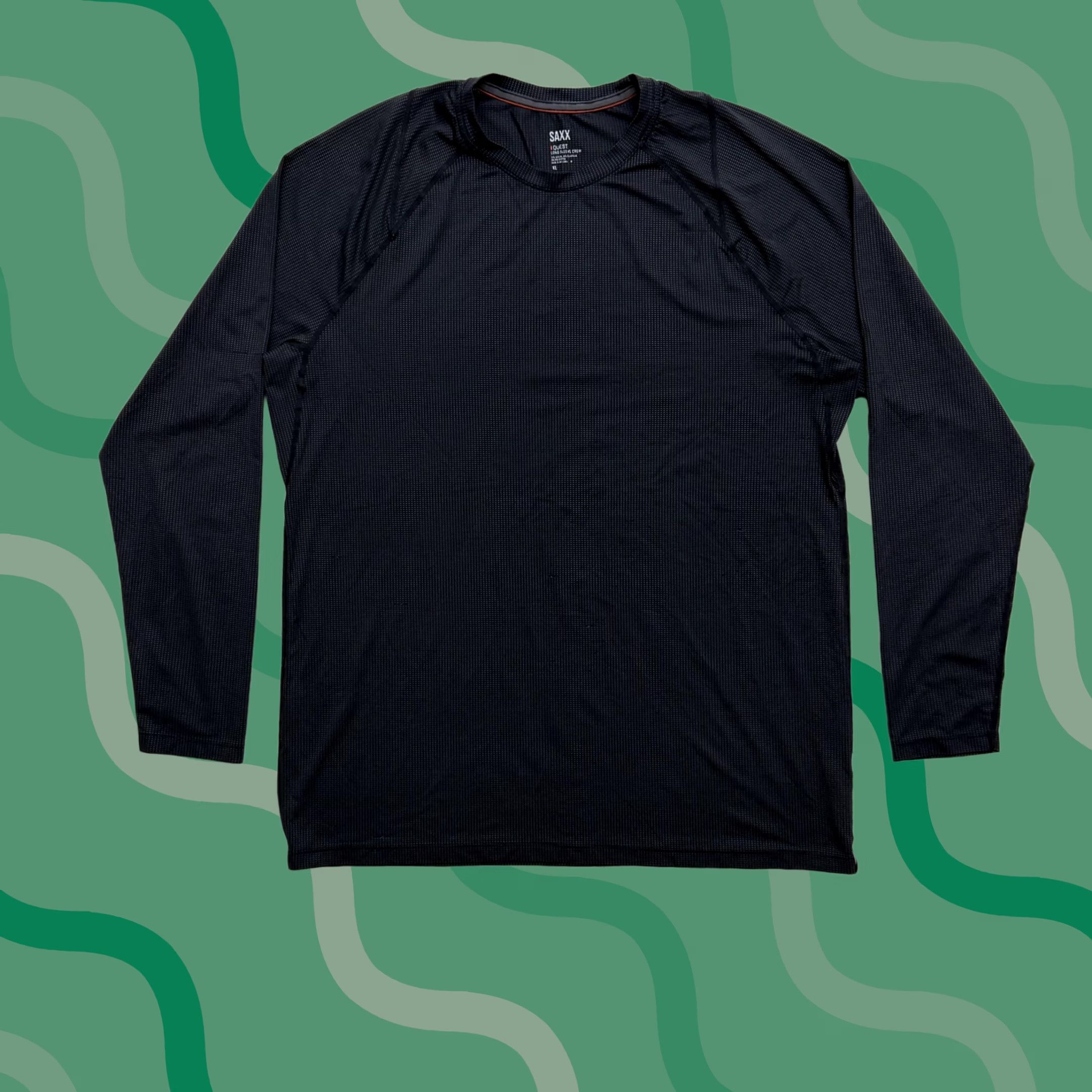 Vintage SAXX Quest Shirt Mens XL Black Long Sleeve Crew Performance Travel Base Layer Size US XL / EU 56 / 4 - 1 Thumbnail