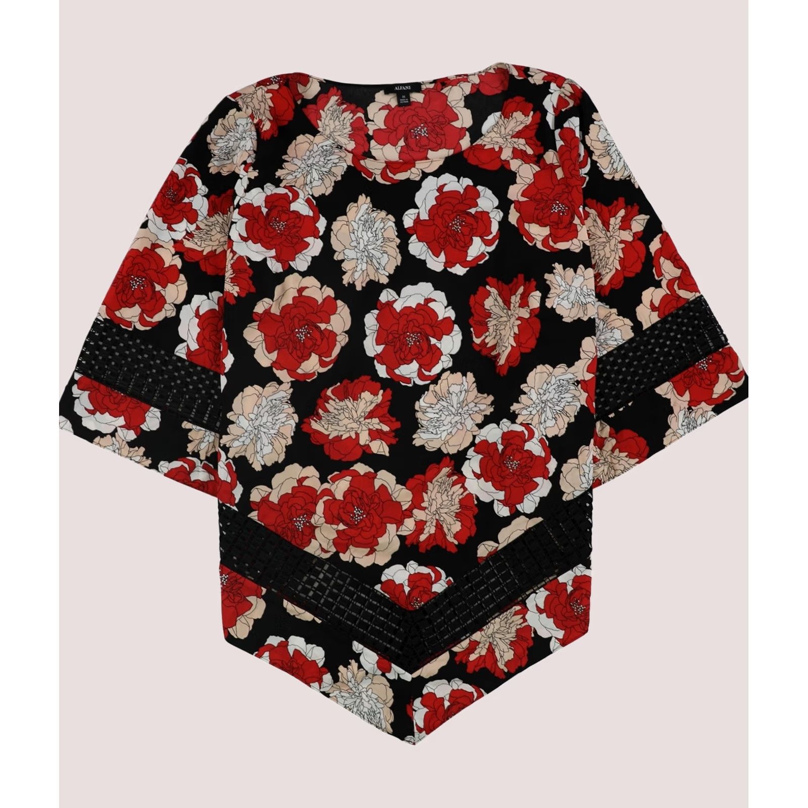 Alfani Alfani Womens Shell Blouse Red XX-Large Crochet Trim Size XXL / US 16-18 / IT 52-54 - 1 Preview