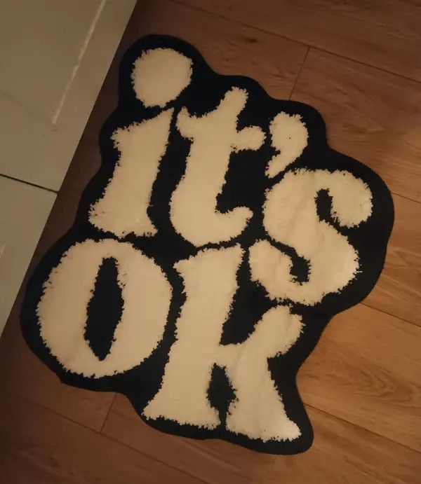 Designer 60cmX70cm Its OK Soft Rug Size ONE SIZE - 2 Thumbnail
