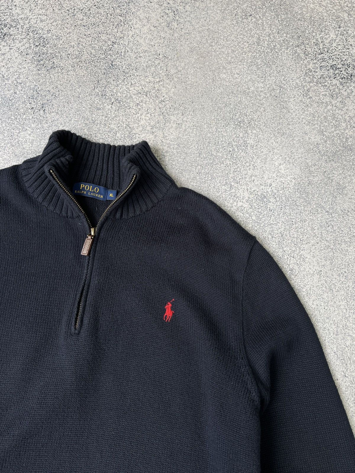 Polo Ralph Lauren × Vintage Vintage Polo Ralph Lauren 1/4 zip knit sweatshirt Size US XL / EU 56 / 4 - 6 Thumbnail