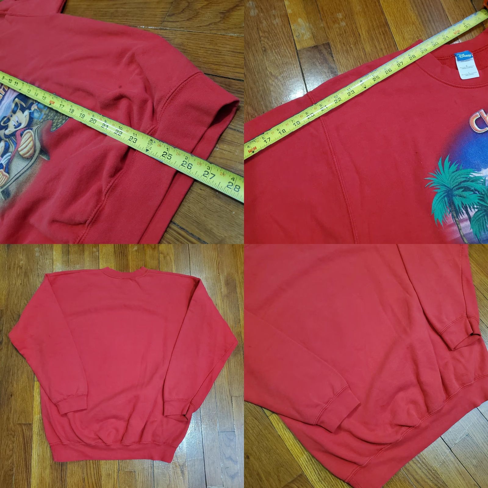Disney Disney Sweatshirt Mens Large Red Graphic Mickey Minnie Beach Florida Cartoon Size US L / EU 52-54 / 3 - 8 Thumbnail
