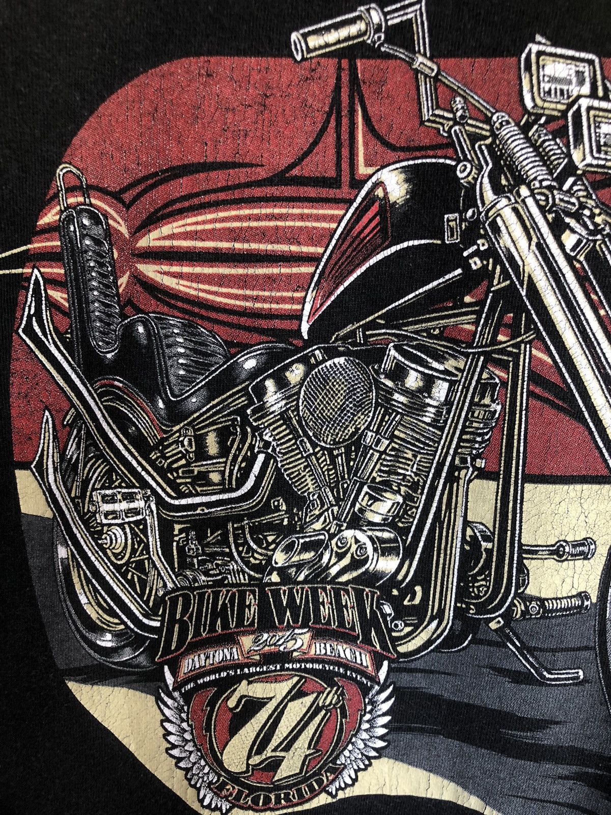 Harley Davidson × Vintage Crazy Vintage Sunfaded Bike week Daytona Beach Tshirts Size US XL / EU 56 / 4 - 13 Thumbnail