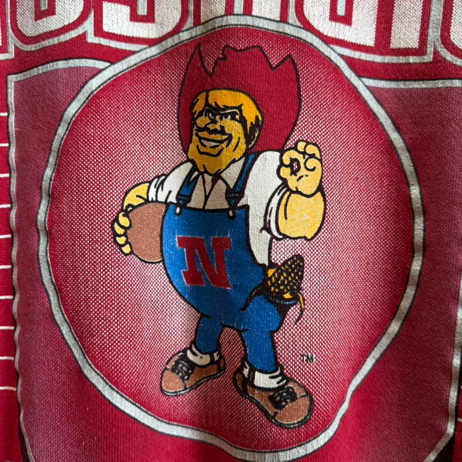 Vintage Vintage 90s Nebraska Huskers Herbie Crewneck Size US XL / EU 56 / 4 - 4 Thumbnail