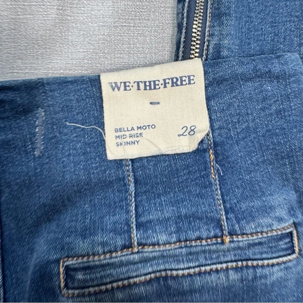 Free People NWT New $128 Free People We The Free Bella Moto Mid-Rise Sk Size 28" / US 6 / IT 42 - 6 Thumbnail