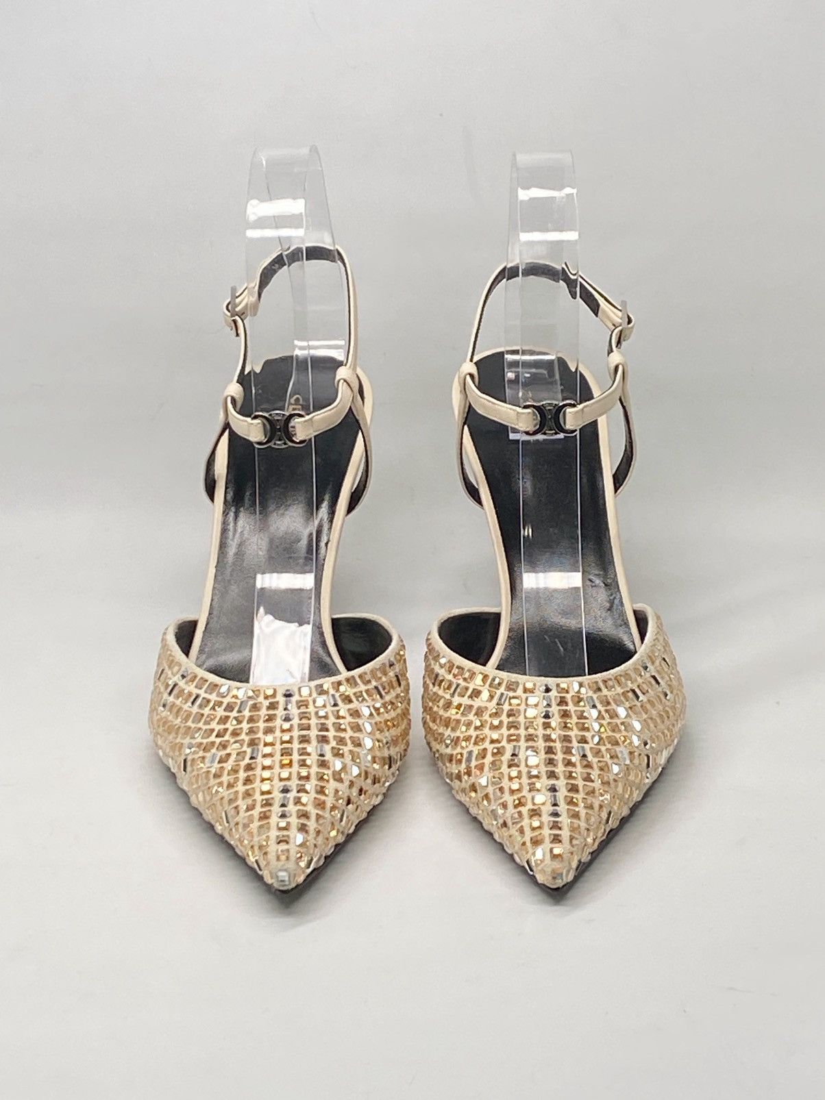Celine Celine Kitten Suede Strap Embellished Pumps size 39 Size US 9 / IT 39 - 6 Thumbnail
