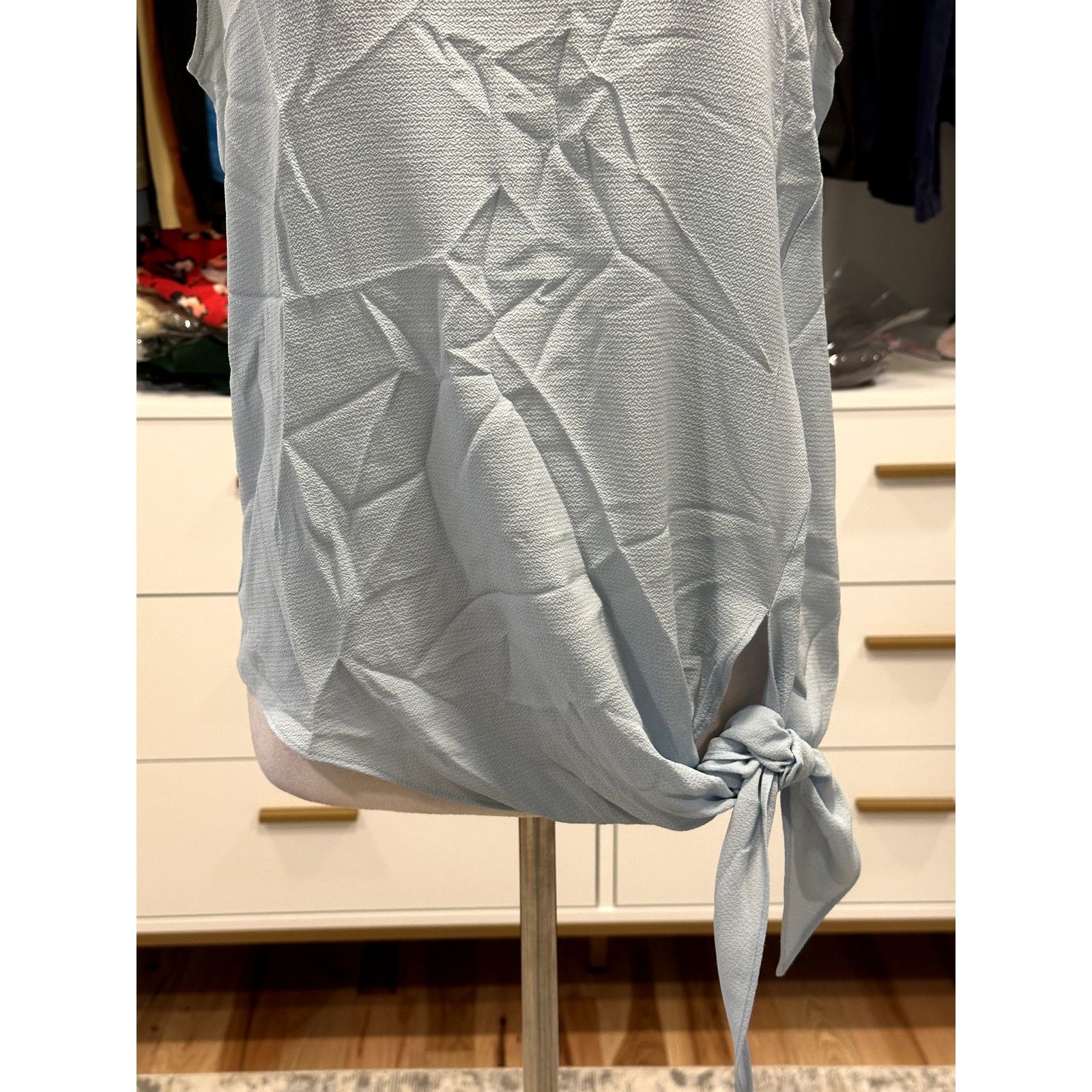 Vince Camuto Vince Camuto Light Blue Tie Front Tank Top Boho Chic S NWOT Size S / US 4 / IT 40 - 3 Thumbnail
