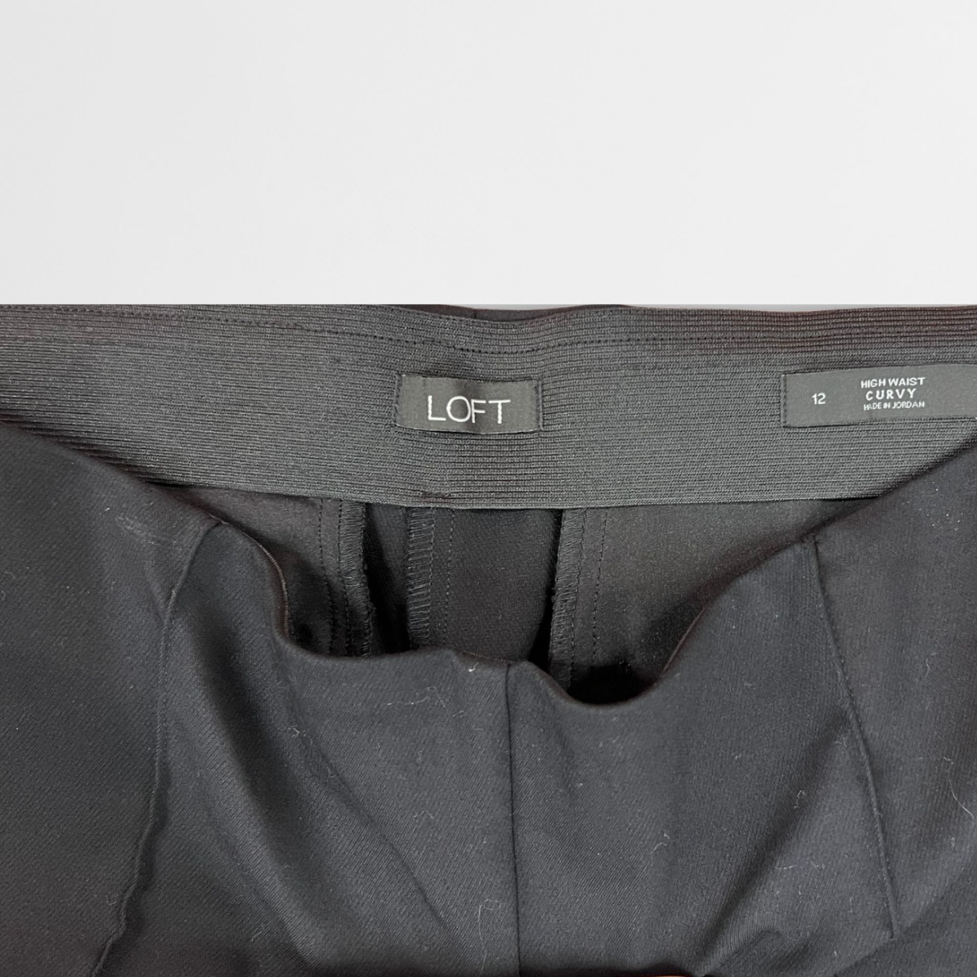 Loft LOFT Women’s Black Slim Fit Trousers Size 12 Classic Work Pa Size 34" / US 12 / IT 48 - 5 Thumbnail