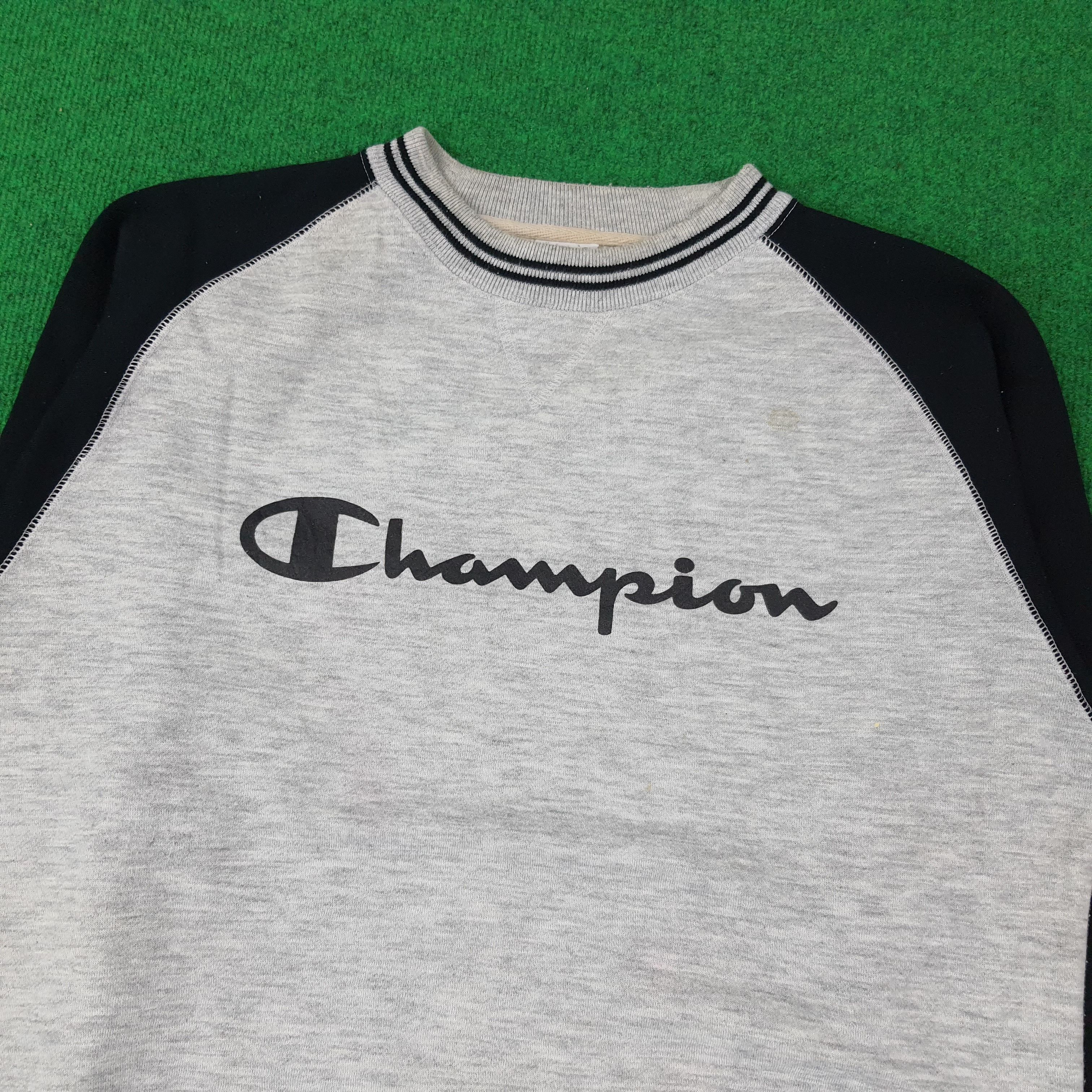 Champion × Vintage Vintage Champion USA Spell Out Raglan Sweatshirt C230N15 Size US M / EU 48-50 / 2 - 2 Thumbnail