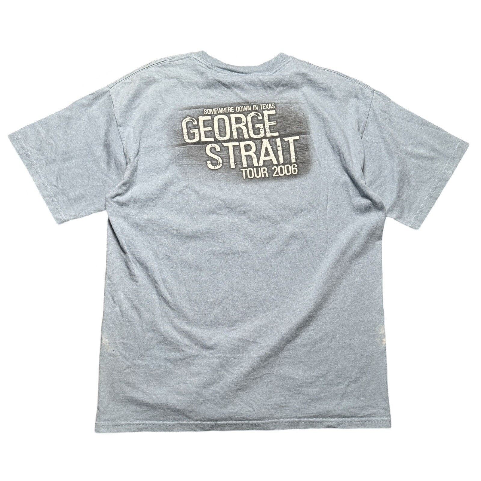 Vintage George Strait Somewhere Down In Texas Blue Country Shirt L Size US L / EU 52-54 / 3 - 6 Thumbnail