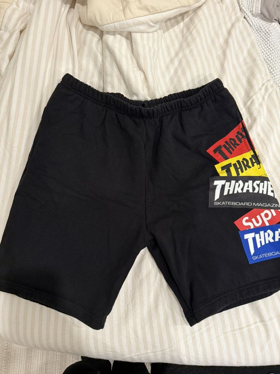Supreme × Thrasher Supreme Thrasher Box Logo Shorts Size US 38 / EU 54 - 4 Thumbnail