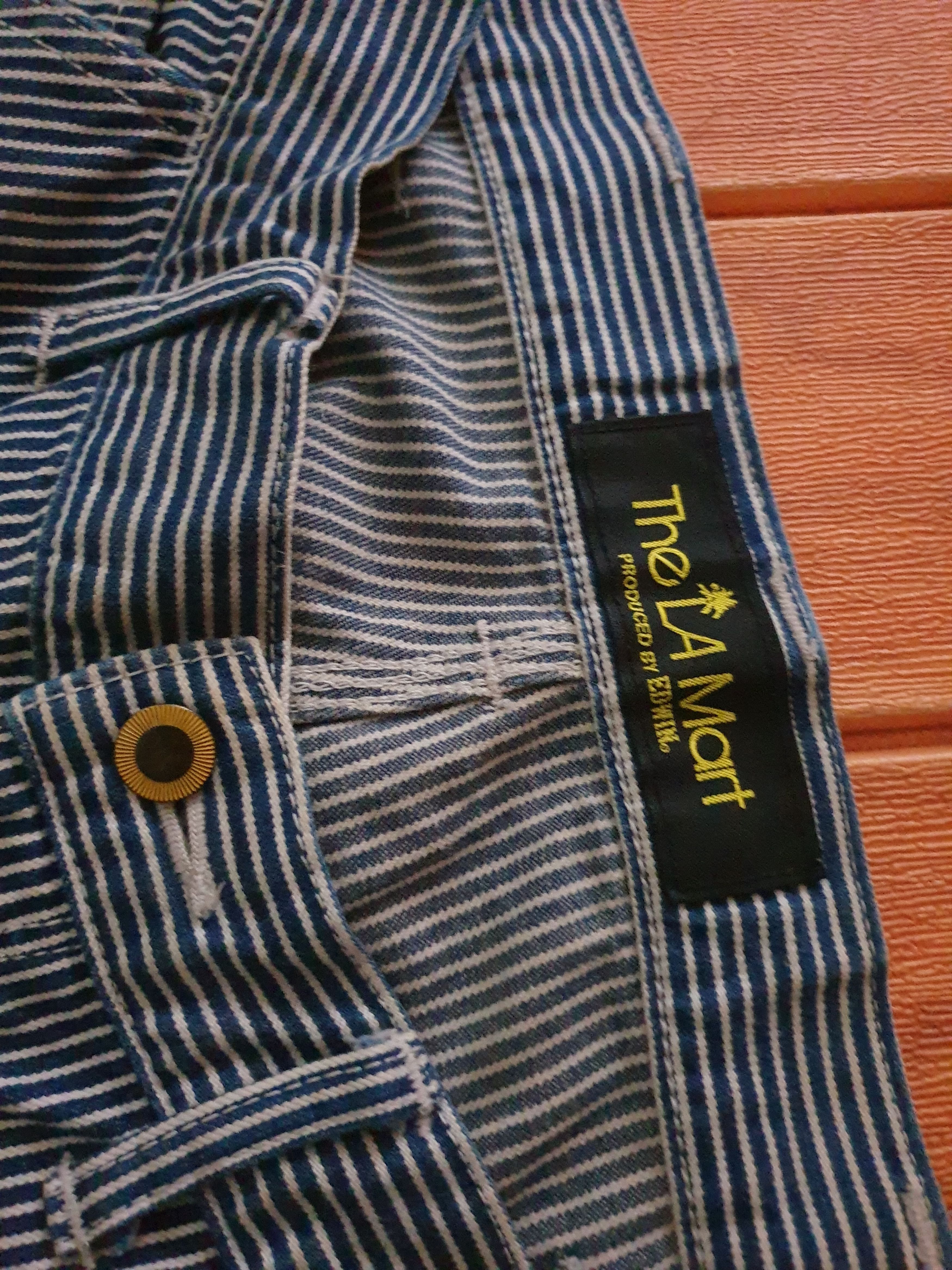 Japanese Brand The la mart stripe carpenter pant Size US 33 - 2 Thumbnail