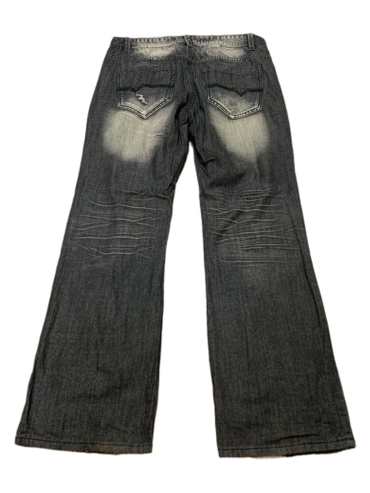 Beauty Beast × If Six Was Nine × Le Grande Bleu (L.G.B.) DISTRESSED FLARE BAGGY jeans punk goth opium style Size US 38 / EU 54 - 2 Thumbnail