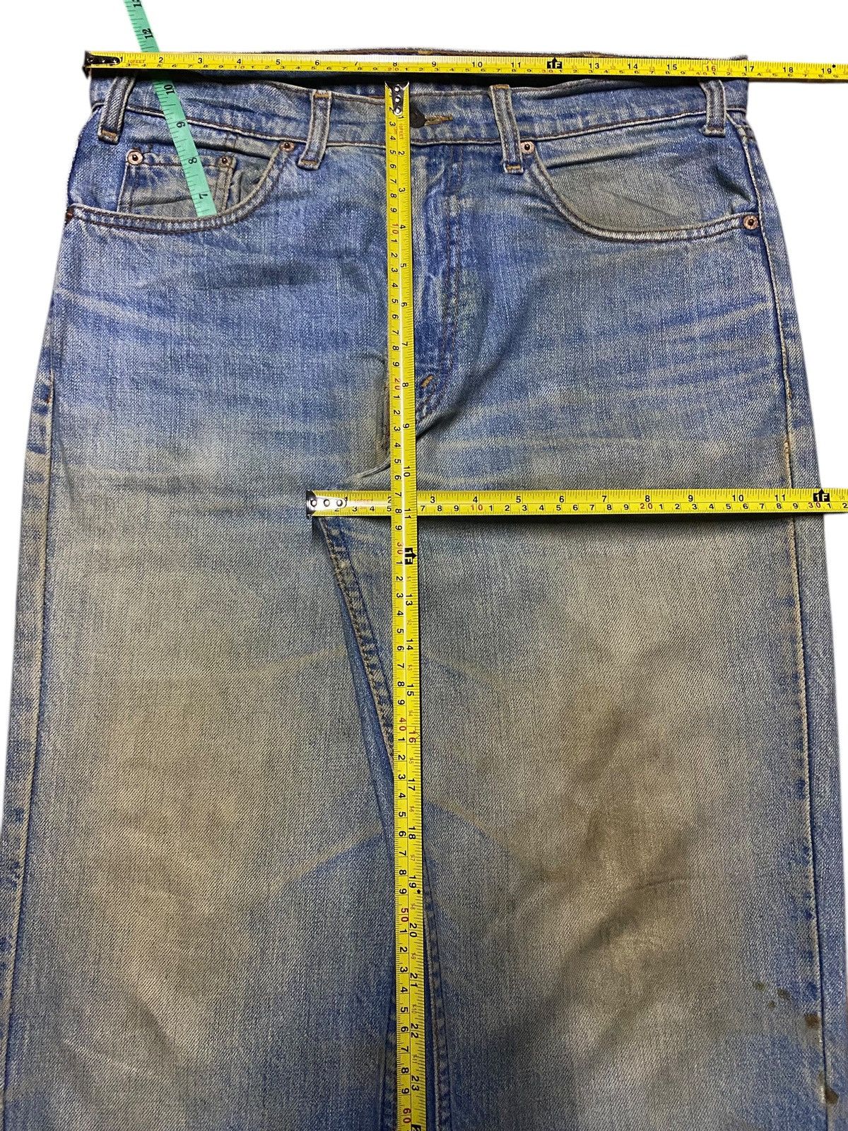 Levi's Vintage Levis 502 80s Mud Wash Distressed Loose Jeans Size US 33 - 14 Thumbnail