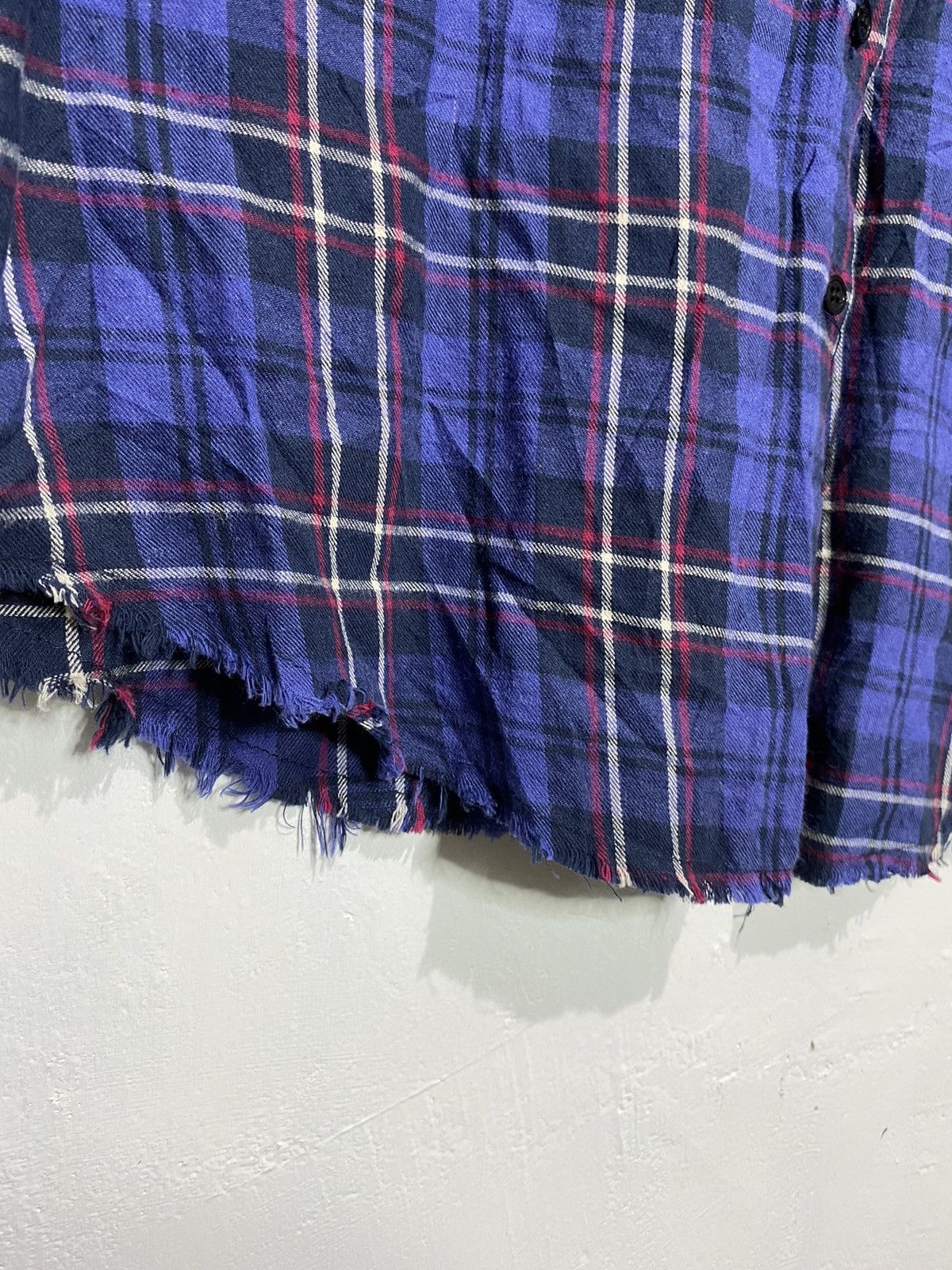 If Six Was Nine × Japanese Brand × Le Grande Bleu (L.G.B.) Echoparty london studed distressed flanel button shirts Size US M / EU 48-50 / 2 - 7 Thumbnail
