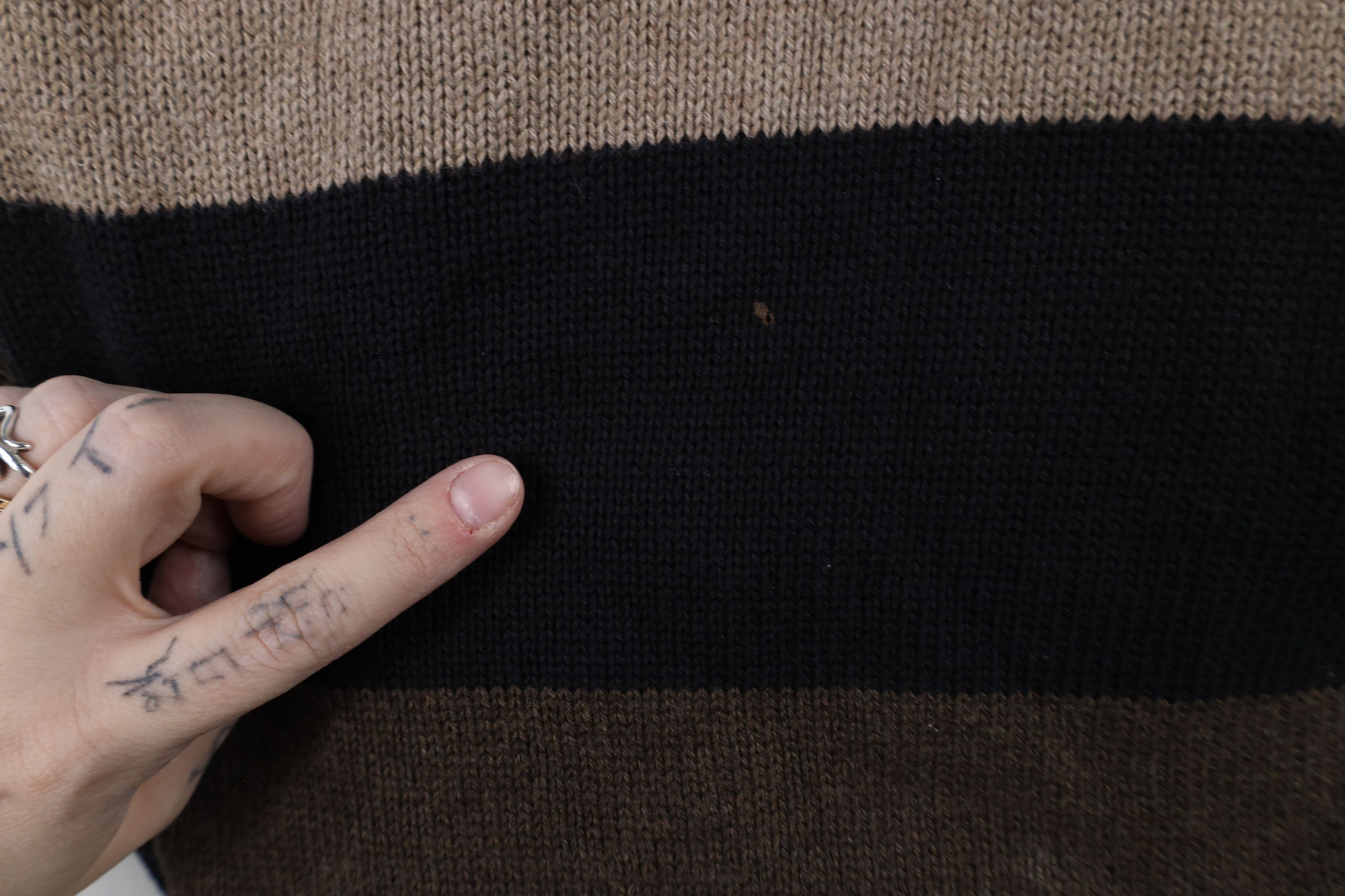 Vintage Vintage 90s Streetwear Block Striped Knit Sweater Brown Size US M / EU 48-50 / 2 - 4 Thumbnail
