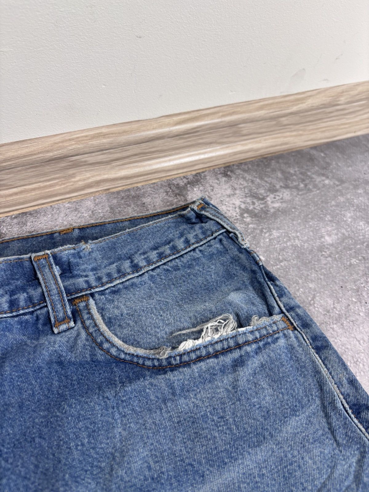 Carhartt Vintage Carhartt FR Flame Resistant Blue Baggy Denim Jeans Size US 42 / EU 58 - 13 Thumbnail