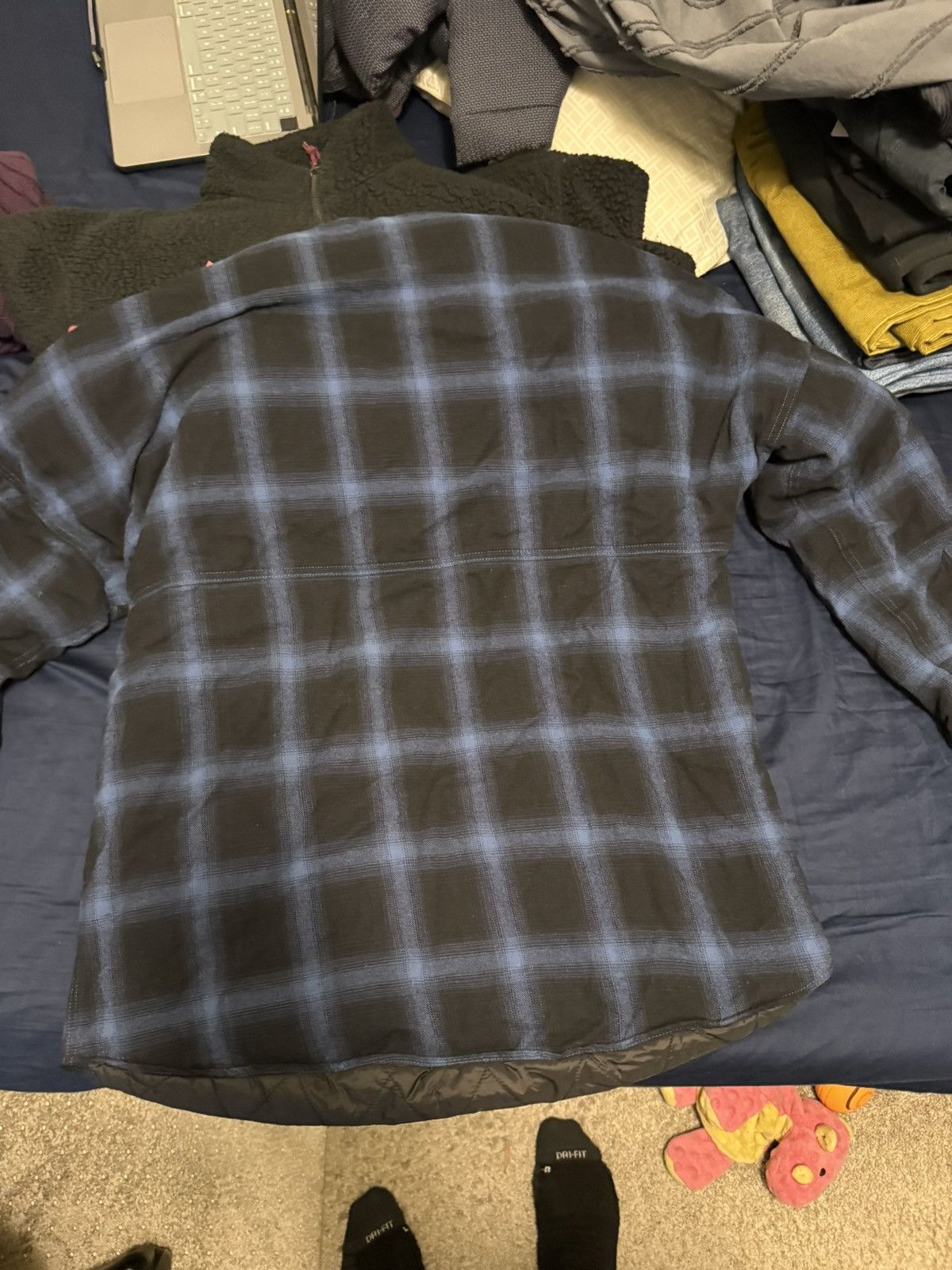 Palace THERMA YAK THINSULATE OVERSHIRT BLUE PLAID Size US M / EU 48-50 / 2 - 5 Thumbnail