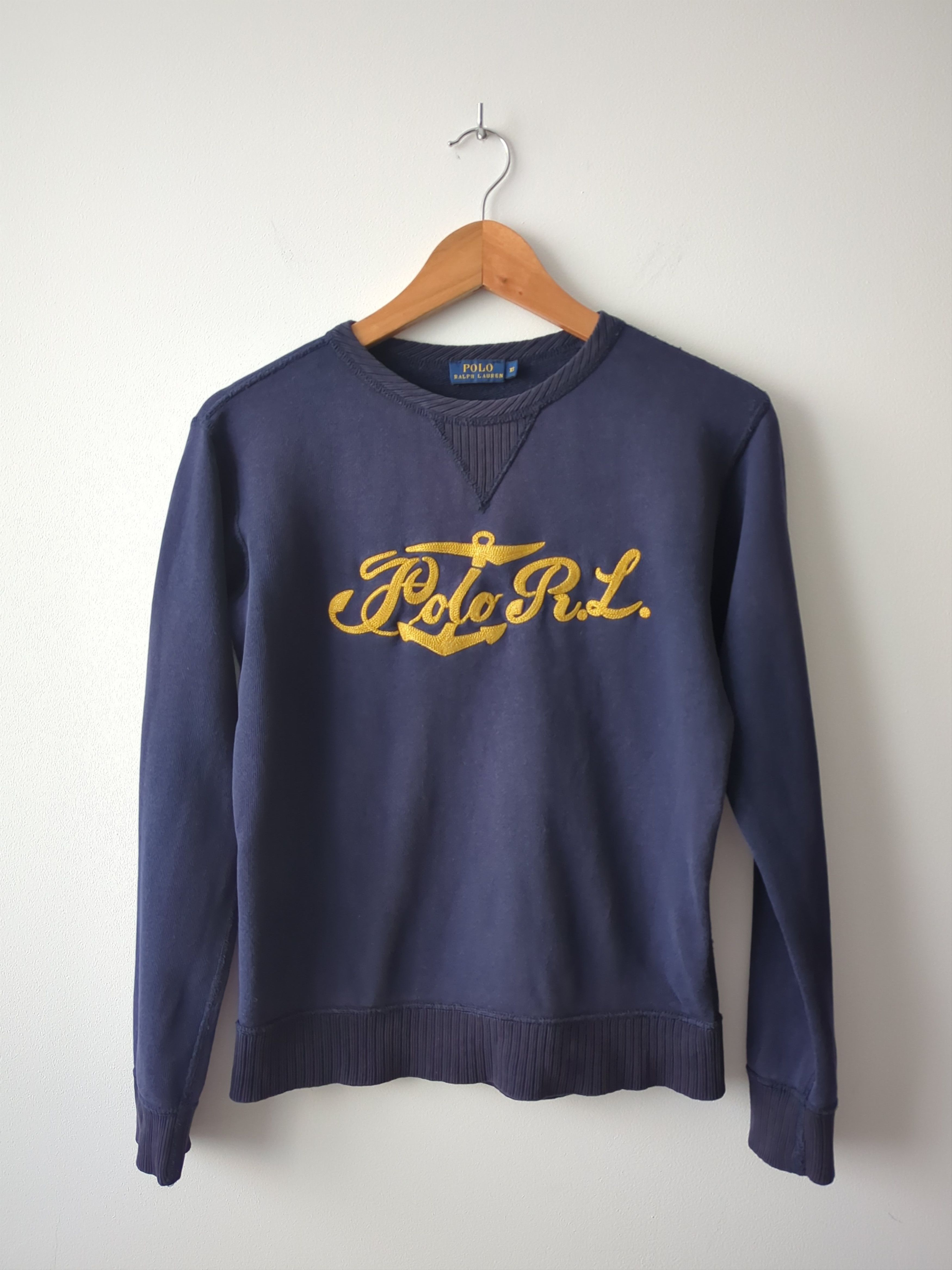 Polo Ralph Lauren Vintage Polo Ralph Lauren sweatshirt navy thick cotton Size XS / US 0-2 / IT 36-38 - 1 Thumbnail