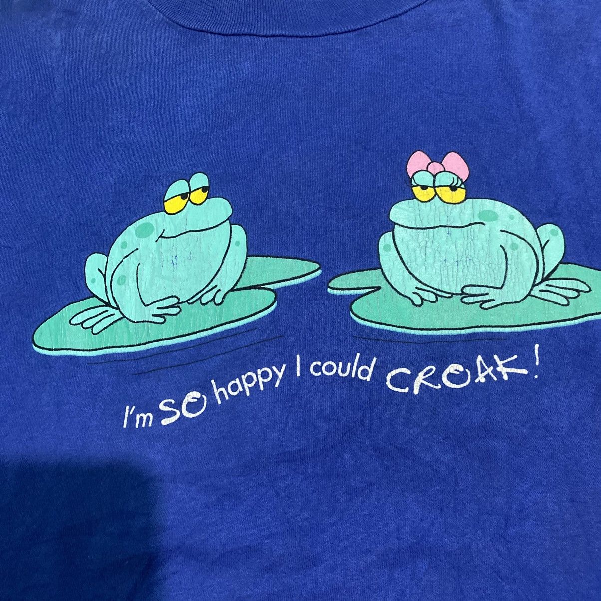 Vintage Vintage Parody I’m so happy i could CROAK frog tee Size US L / EU 52-54 / 3 - 3 Thumbnail