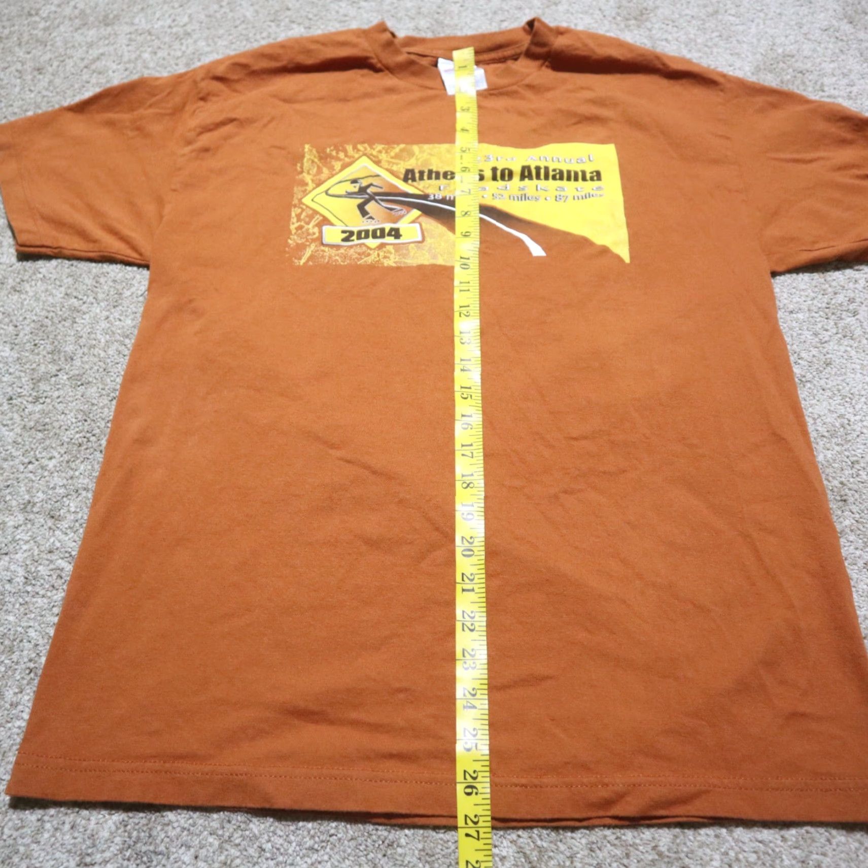 Vintage Nike Shirt Adult Size L Large 2004 Athens to Atlanta Roadskate Olympics Orange Mens Size US L / EU 52-54 / 3 - 6 Thumbnail
