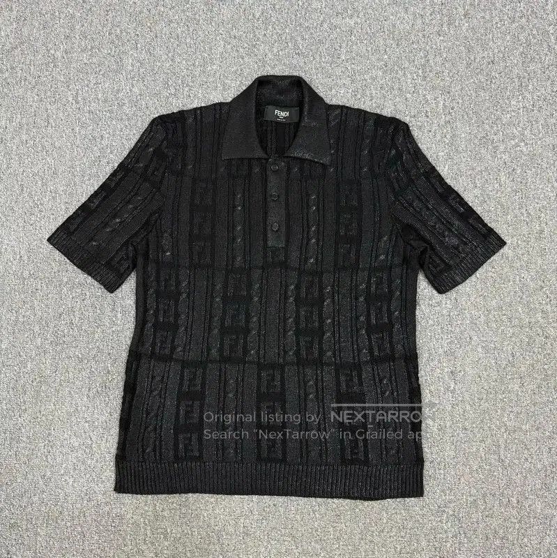 Fendi Fendi Short Sleeve Black Cotton Shirt . Size US L / EU 52-54 / 3 - 1 Thumbnail