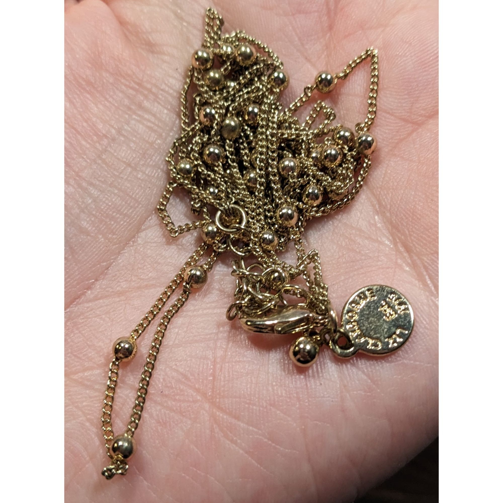 Liz Claiborne Elegant Liz Claiborne Layered Ball Studded Gold Tone Chain N Size ONE SIZE - 3 Thumbnail