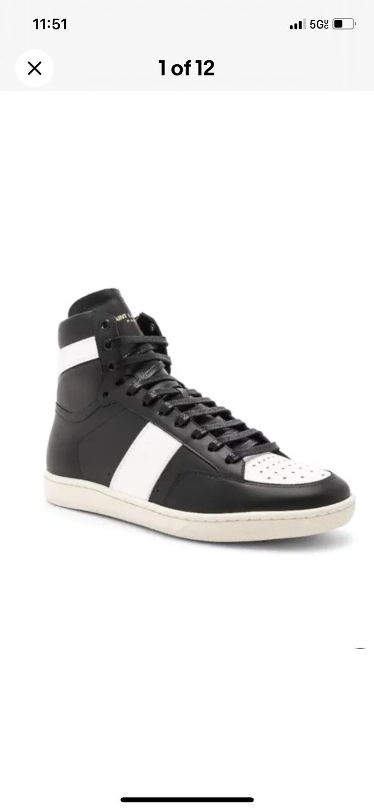 【SAINT LAURENT】Coat Classic SL/10 Sneakers/全国送料込み Saint Laurent SL/10 Low Top Sneaker - Blanc Optique / Rouge
