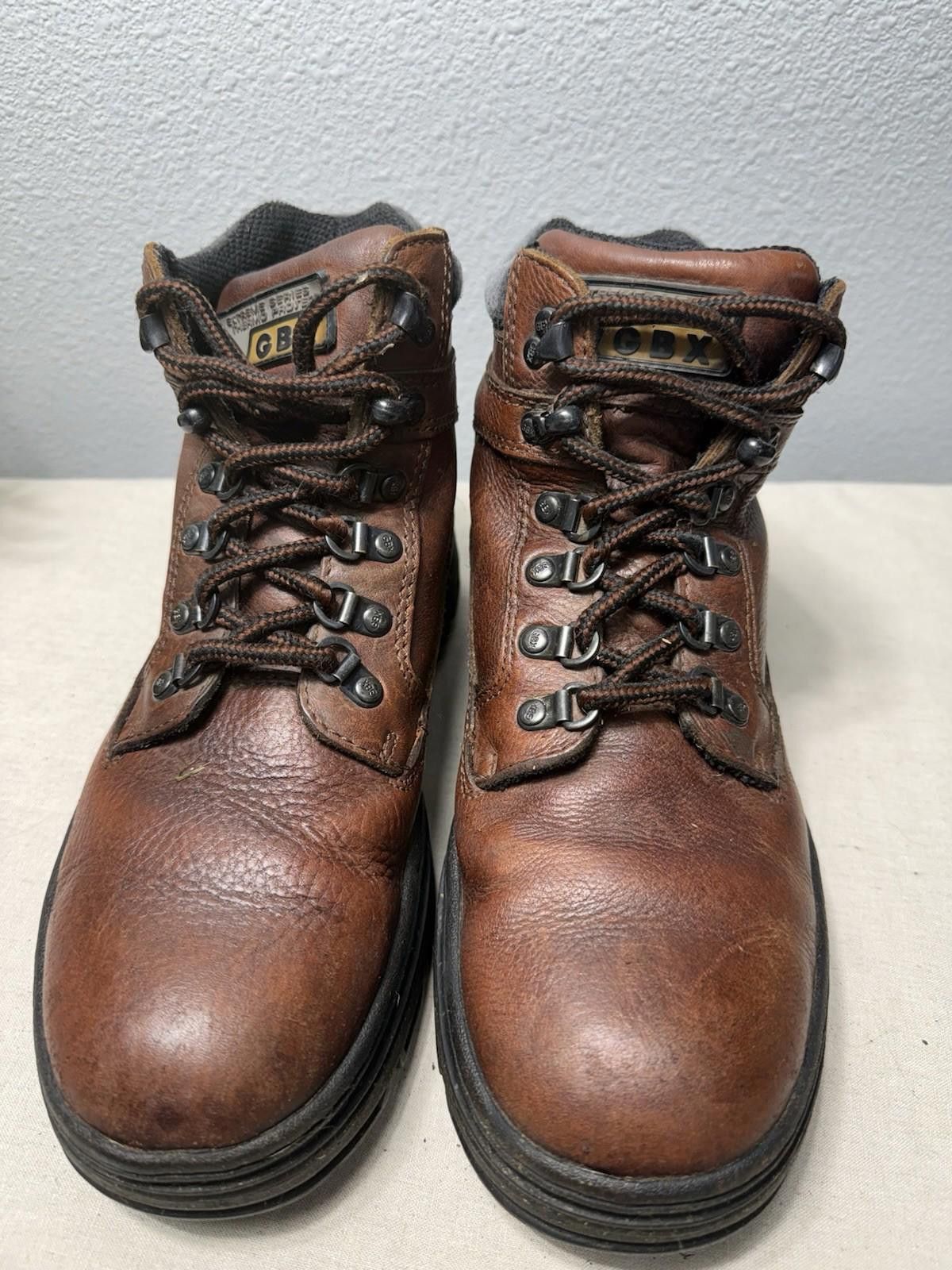 GBX GBX Men's 6" Soft-Toe Work Boots 42701 Brown Leather Sz 10D Size US 10 / EU 43 - 3 Thumbnail