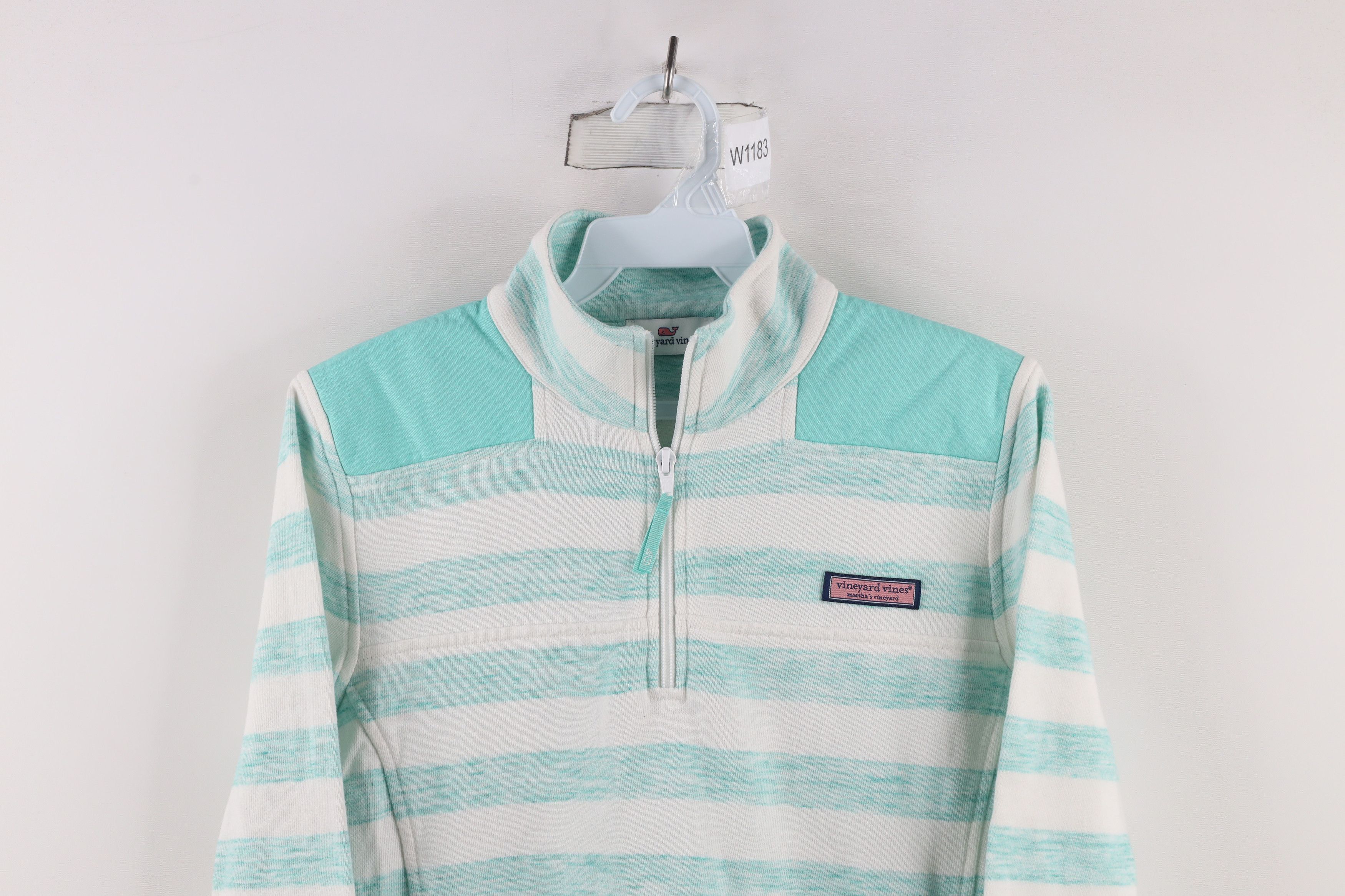 Vineyard Vines × Vintage Vineyard Vines Out Space Dyed Striped Shep Half Zip Sweater Size M / US 6-8 / IT 42-44 - 2 Thumbnail