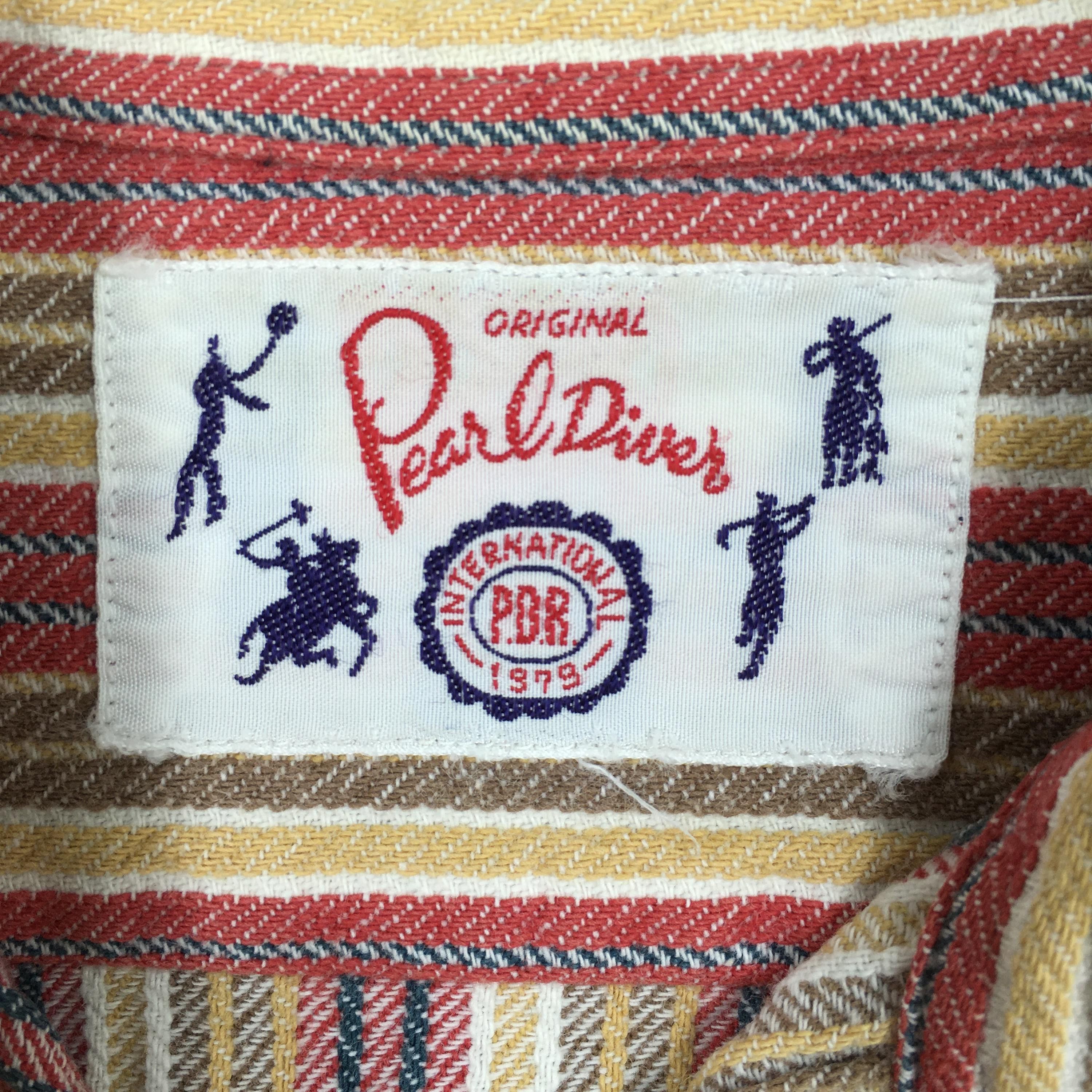 Flannel × Vintage Vintage 80s Pear Diver Vertical Stripes Flannel Shirt Medium Size US M / EU 48-50 / 2 - 5 Thumbnail