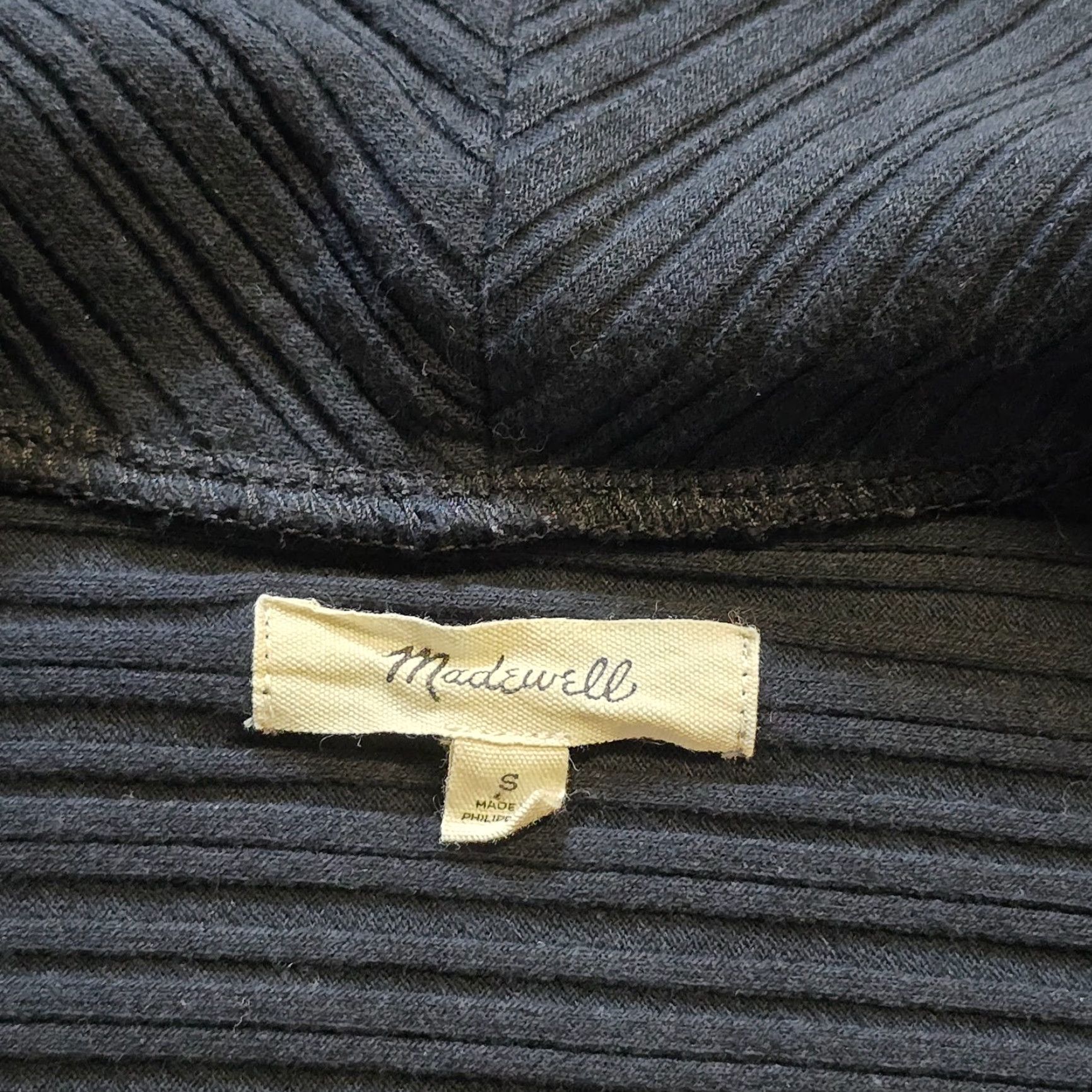 Madewell Madewell Top Womens Size S Black Ribbed Long Sleeve Capsule Casual Basic Shirt Size S / US 4 / IT 40 - 3 Thumbnail