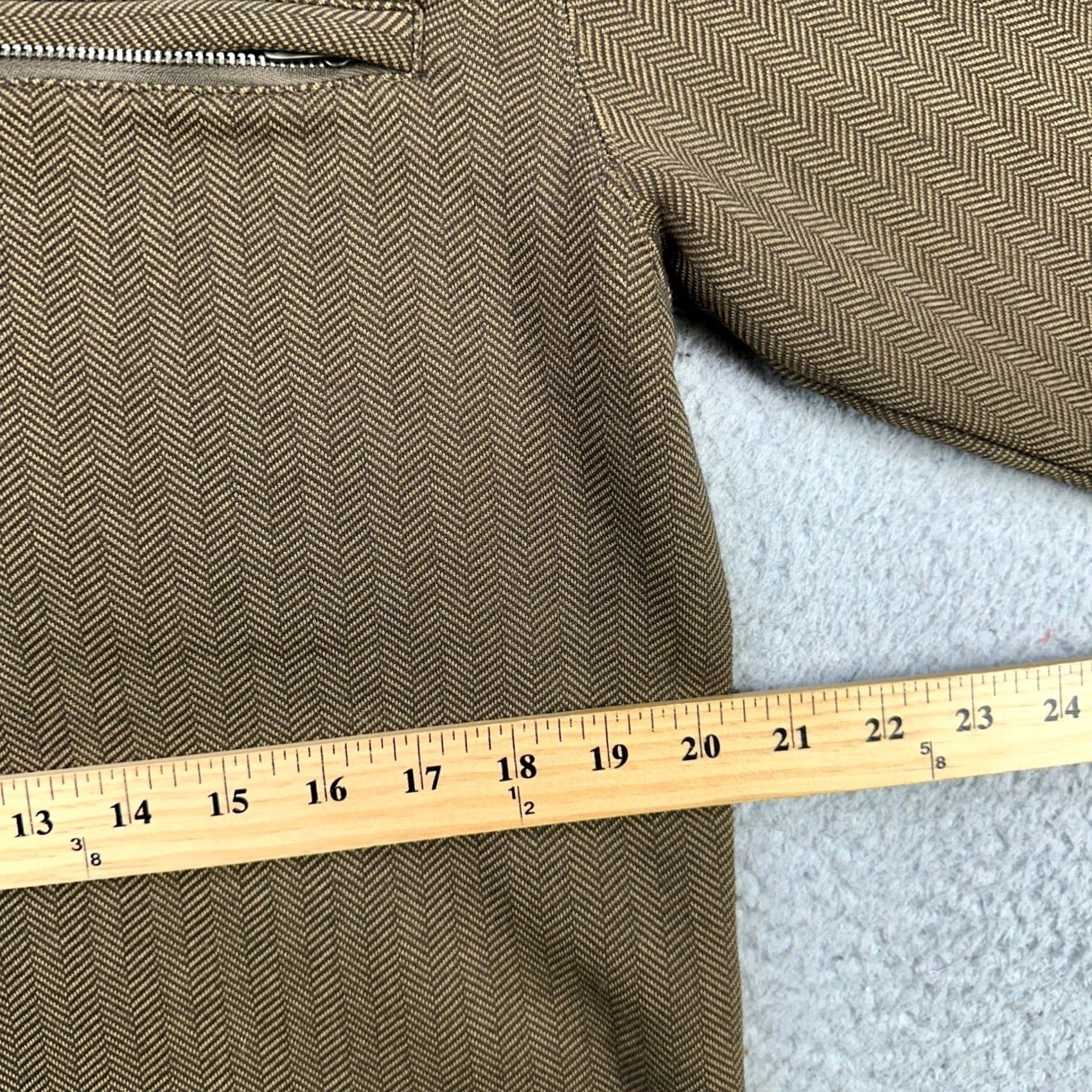 Roundtree & Yorke Roundtree Yorke Sweatshirt Fleece Mens Small Brown Herringbone Quarter Zip NEW Size US S / EU 44-46 / 1 - 7 Thumbnail