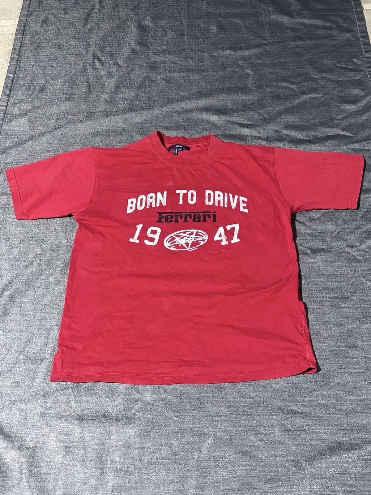 Ferrari Vintage Ferrari Born To Drive 1947 T-Shirt Big Logo Size M Size US M / EU 48-50 / 2 - 1 Thumbnail