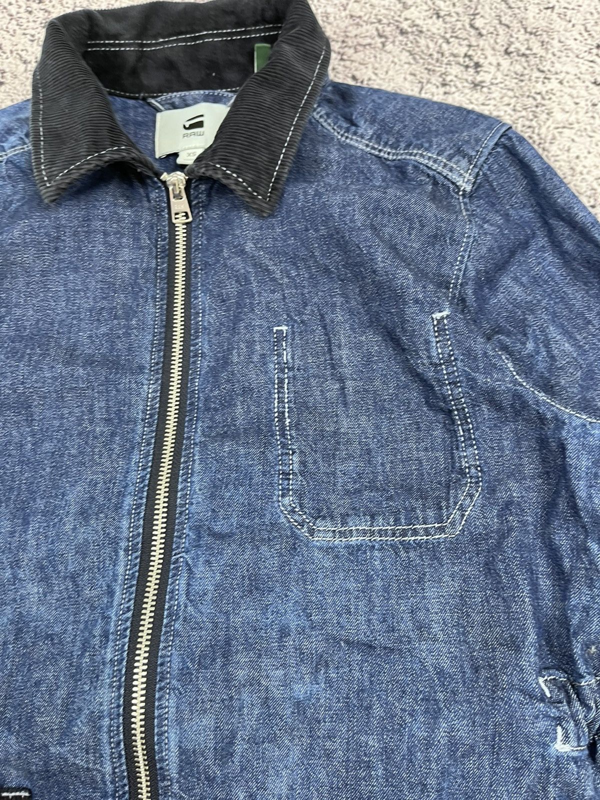 G-Star G-Star RAW Denim Jacket Corduroy Collar Workwear Carhartt Size XS / US 0-2 / IT 36-38 - 6 Thumbnail