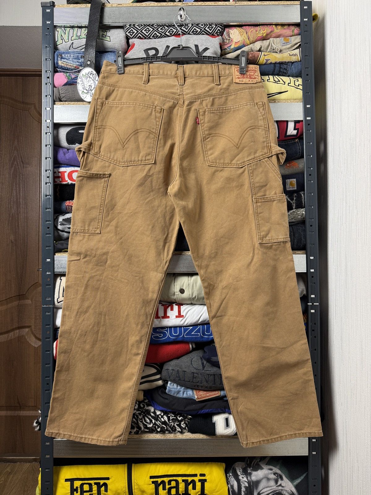 Levi's Vintage Levis Cargo Pants Brown 90s Carpenter Size US 38 / EU 54 - 1 Thumbnail