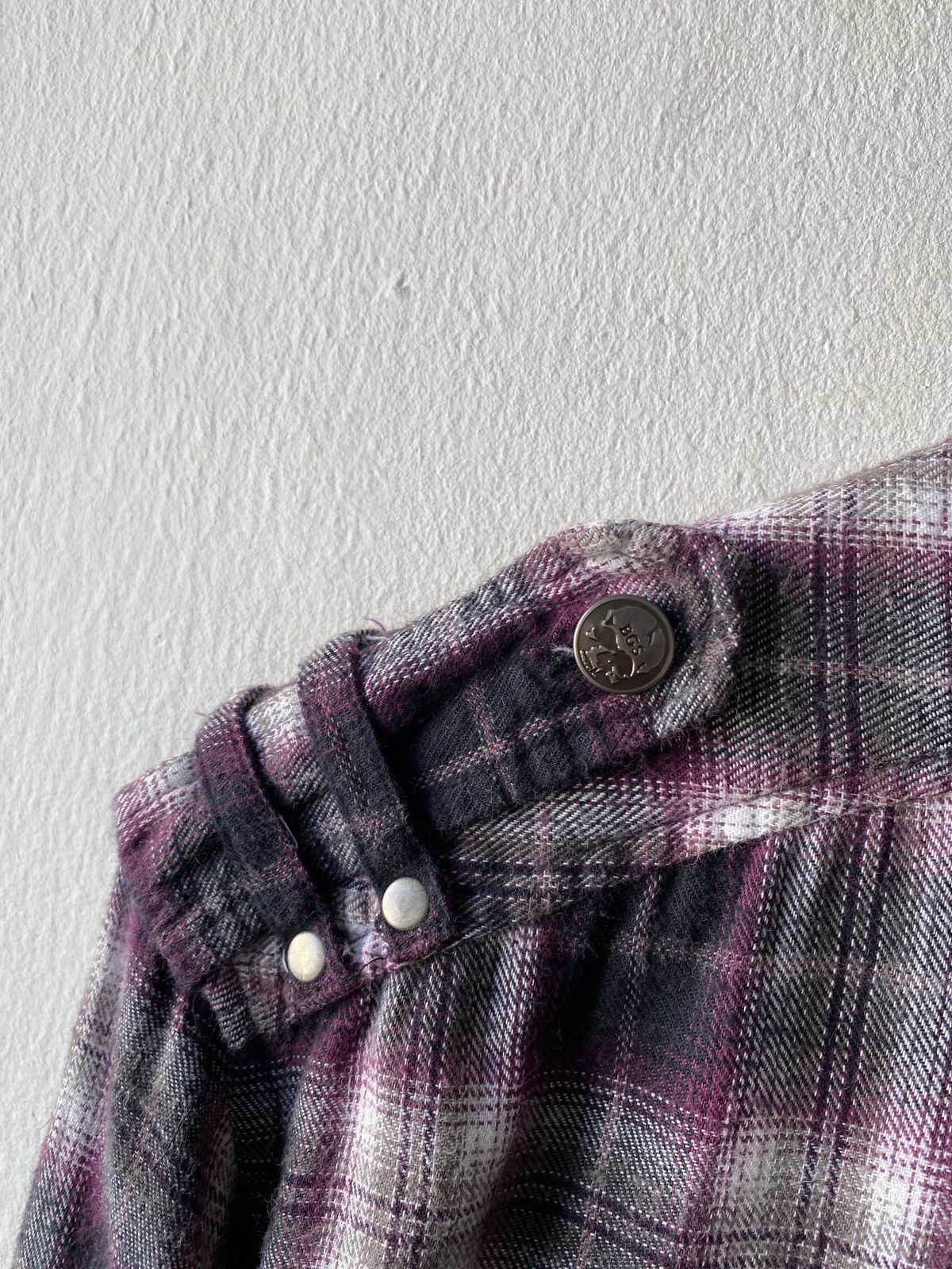 Japanese Brand × Seditionaries Bernings Sho Punk Skull Design Shadow Plaid Button Up Size US L / EU 52-54 / 3 - 10 Thumbnail