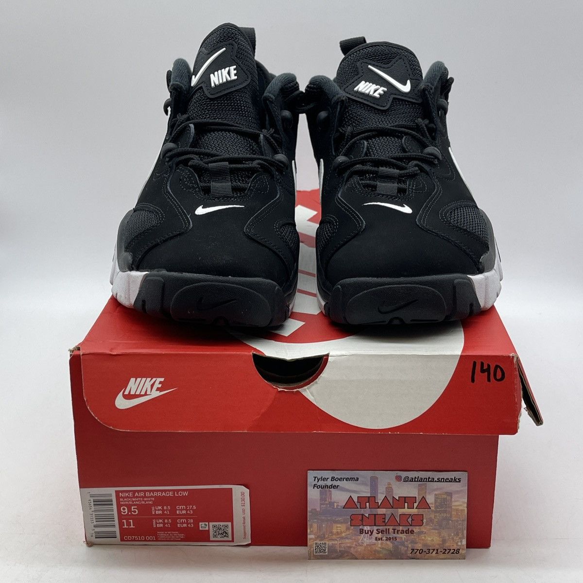 Nike Air barrage low black Size US 9.5 / EU 42-43 - 2 Thumbnail