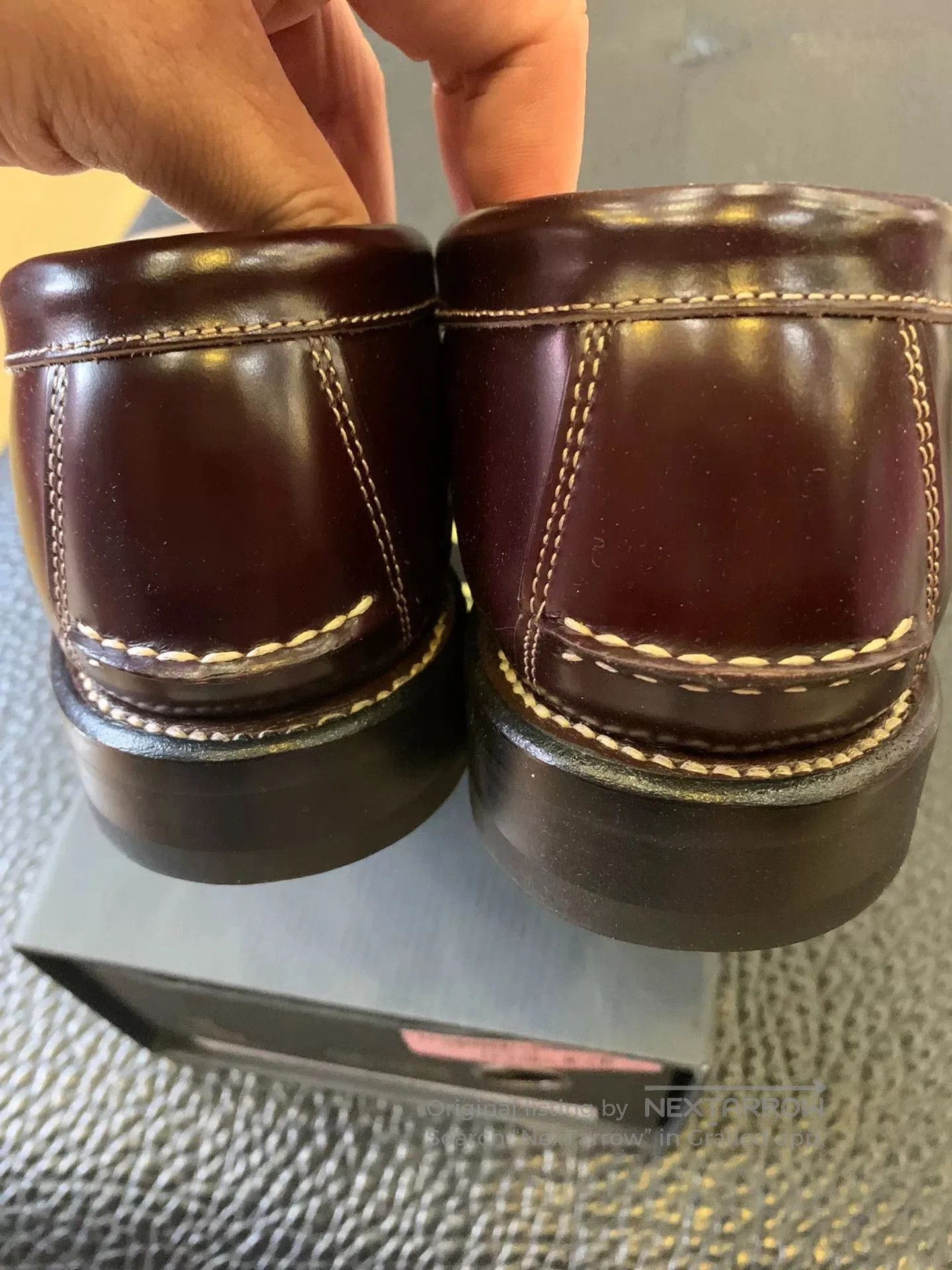 REGAL glad hand regal leather loafers in maroon. Size US 10 / EU 43 - 3 Thumbnail