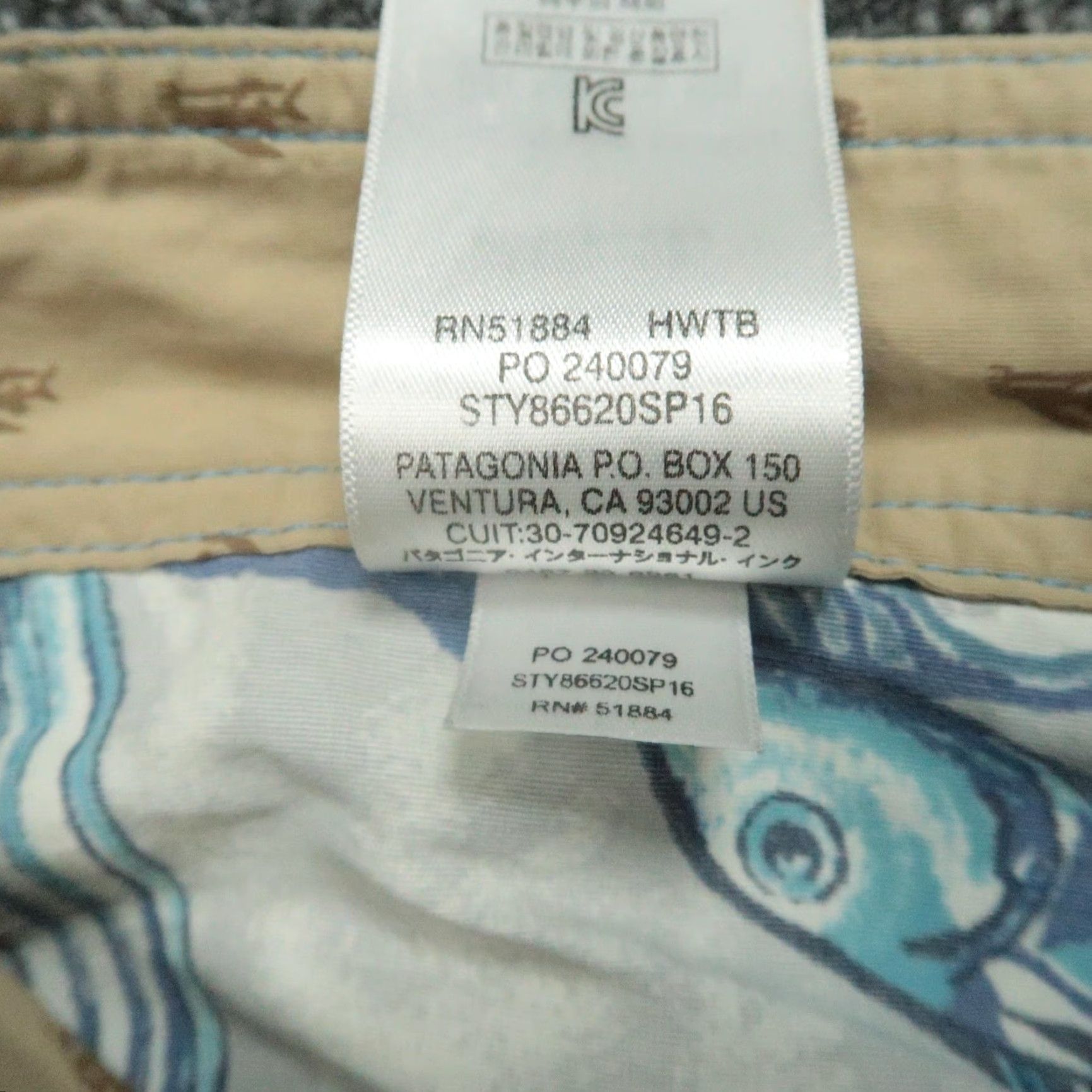 Patagonia Patagonia Board Shorts Mens 30 Blue Printed Wavefarer Flying Fish Swim Size US 30 / EU 46 - 7 Thumbnail